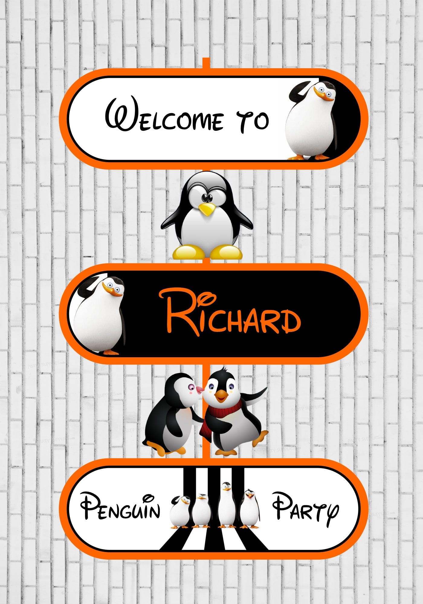 Penguin Theme Door Poster