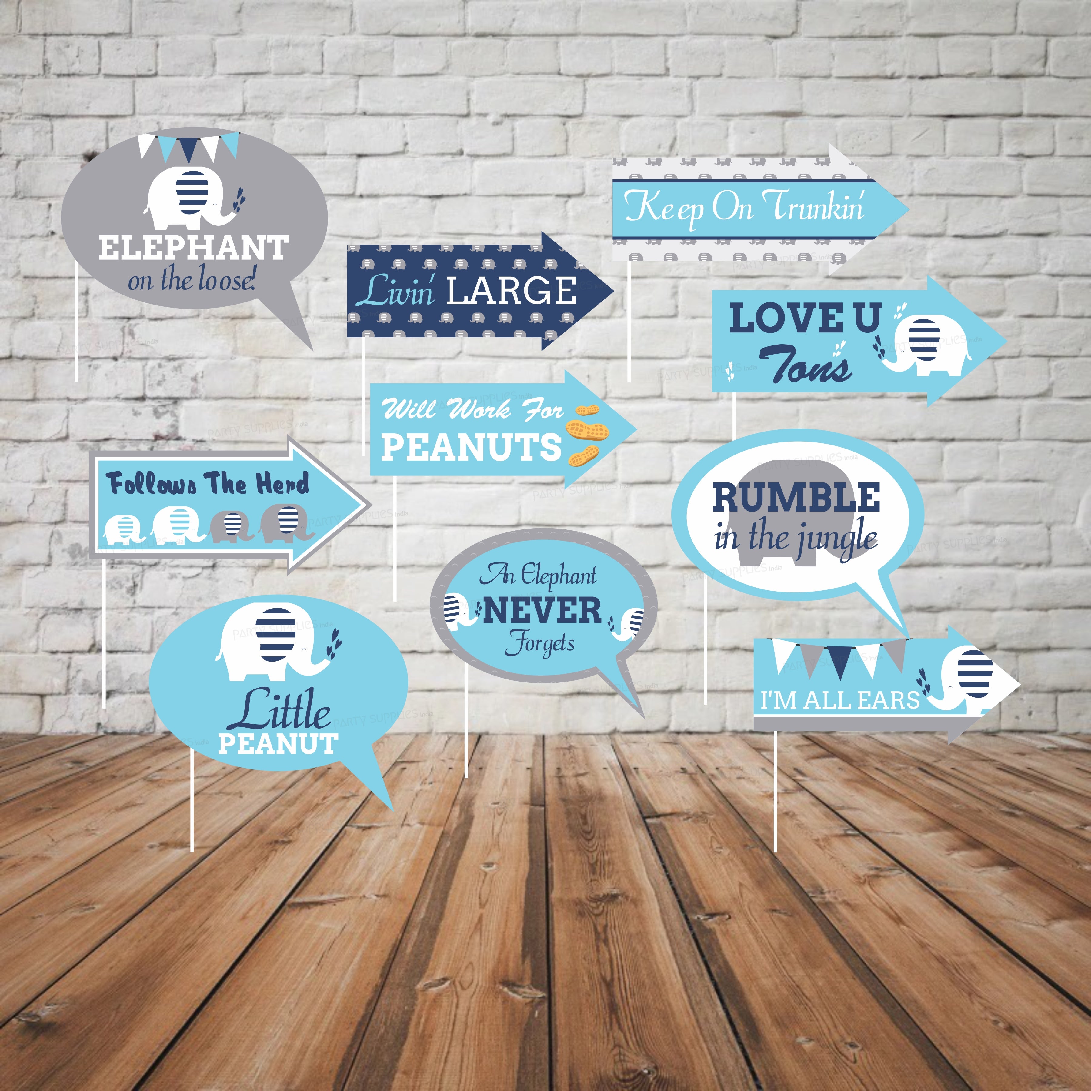 Blue Elephant Theme Props