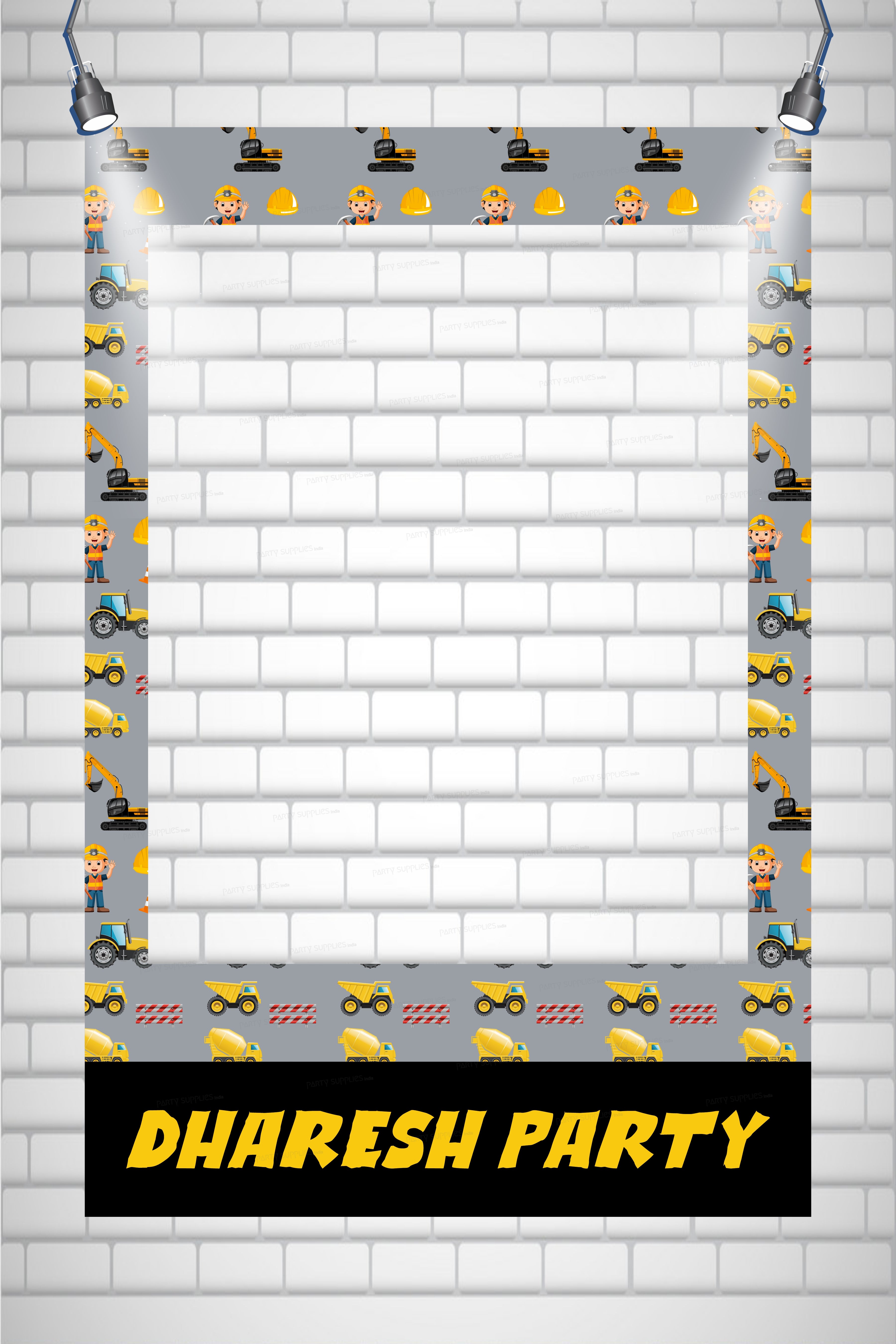 Construction Theme Personalized Photobooth