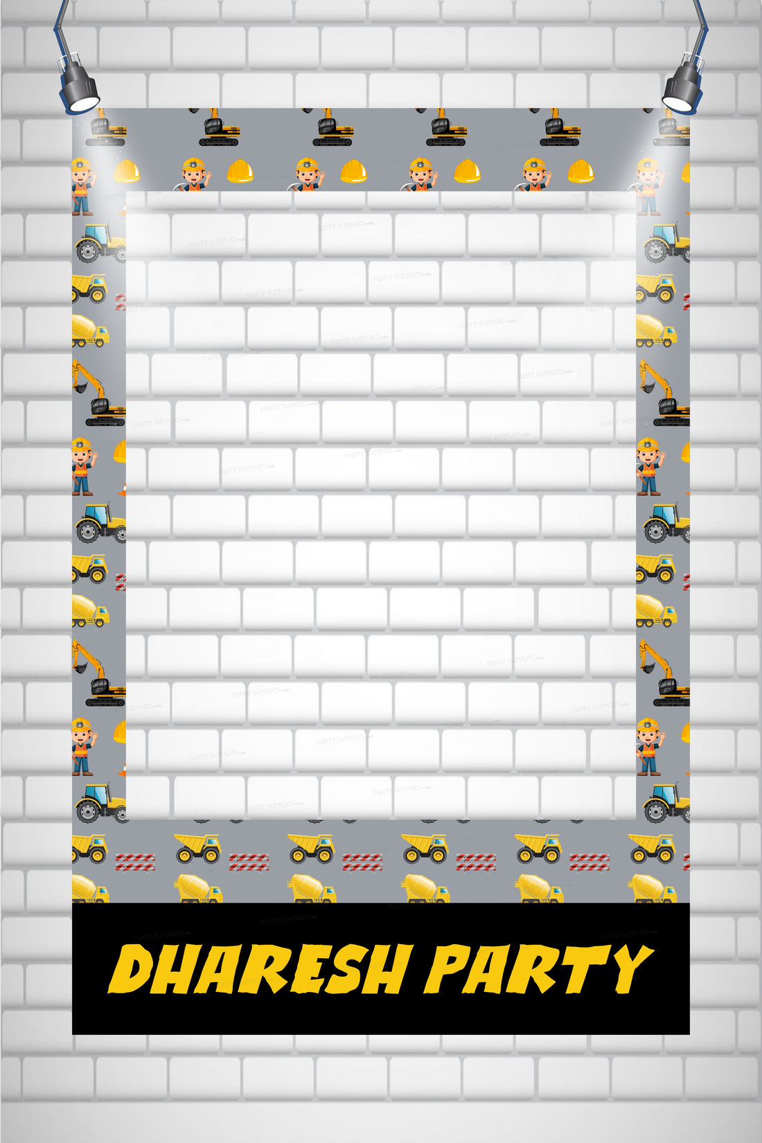 Construction Theme Personalized Photobooth