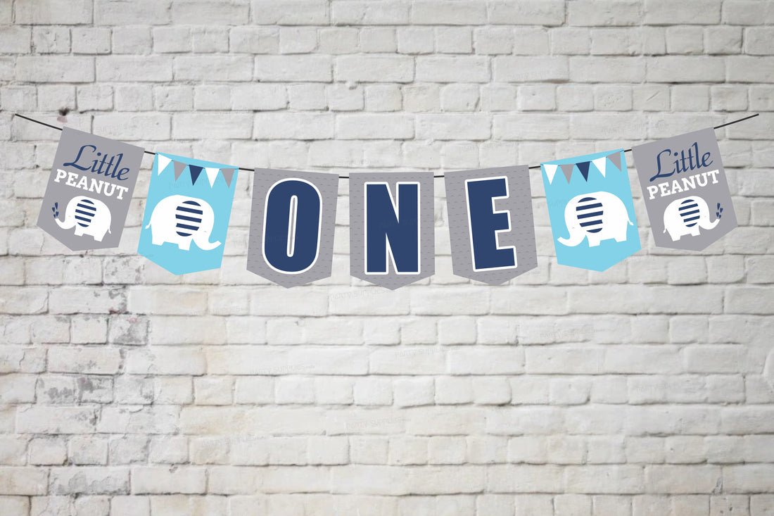 Blue Elephant Theme Flag Hanging