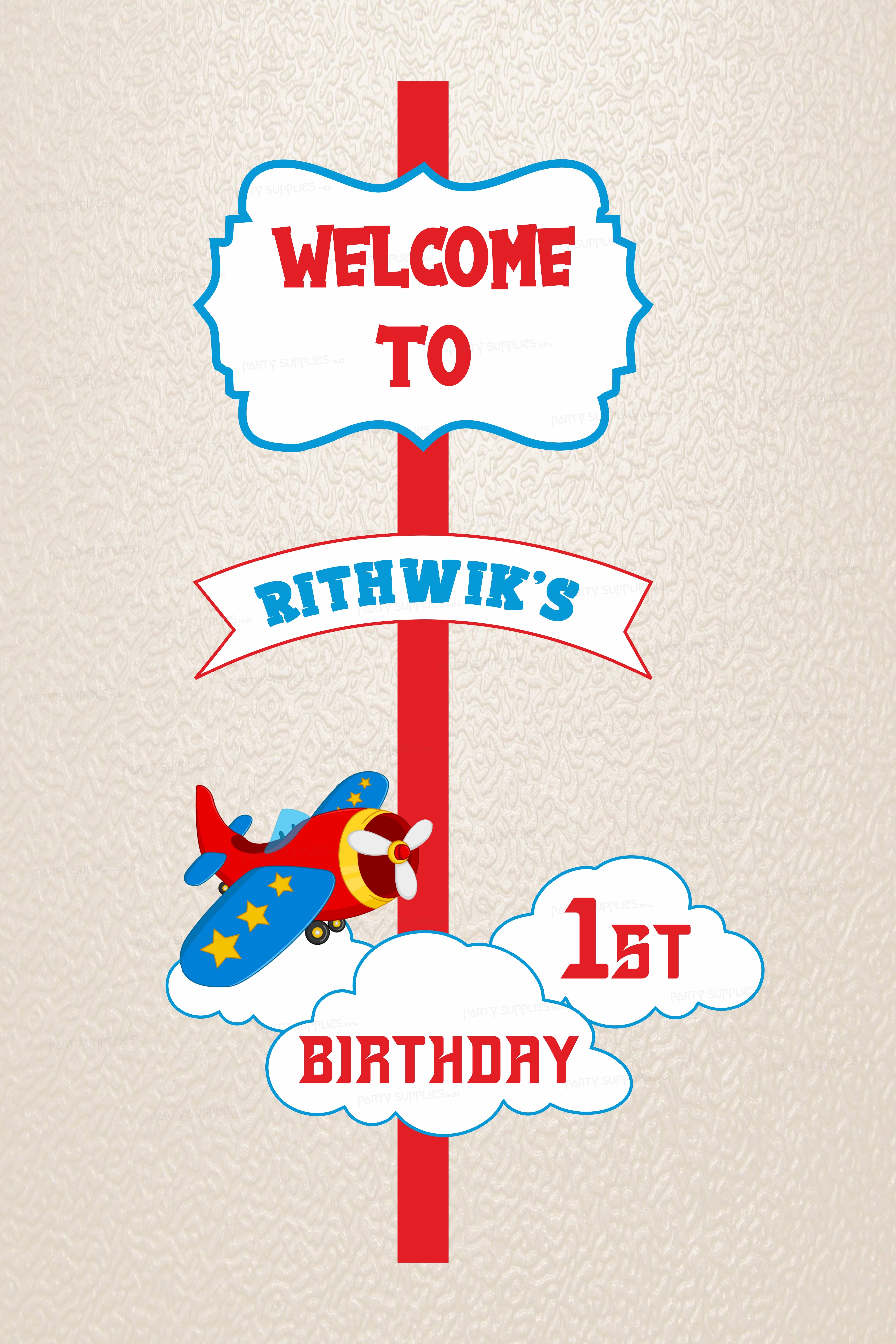 Aeroplane Theme Customized Door Poster