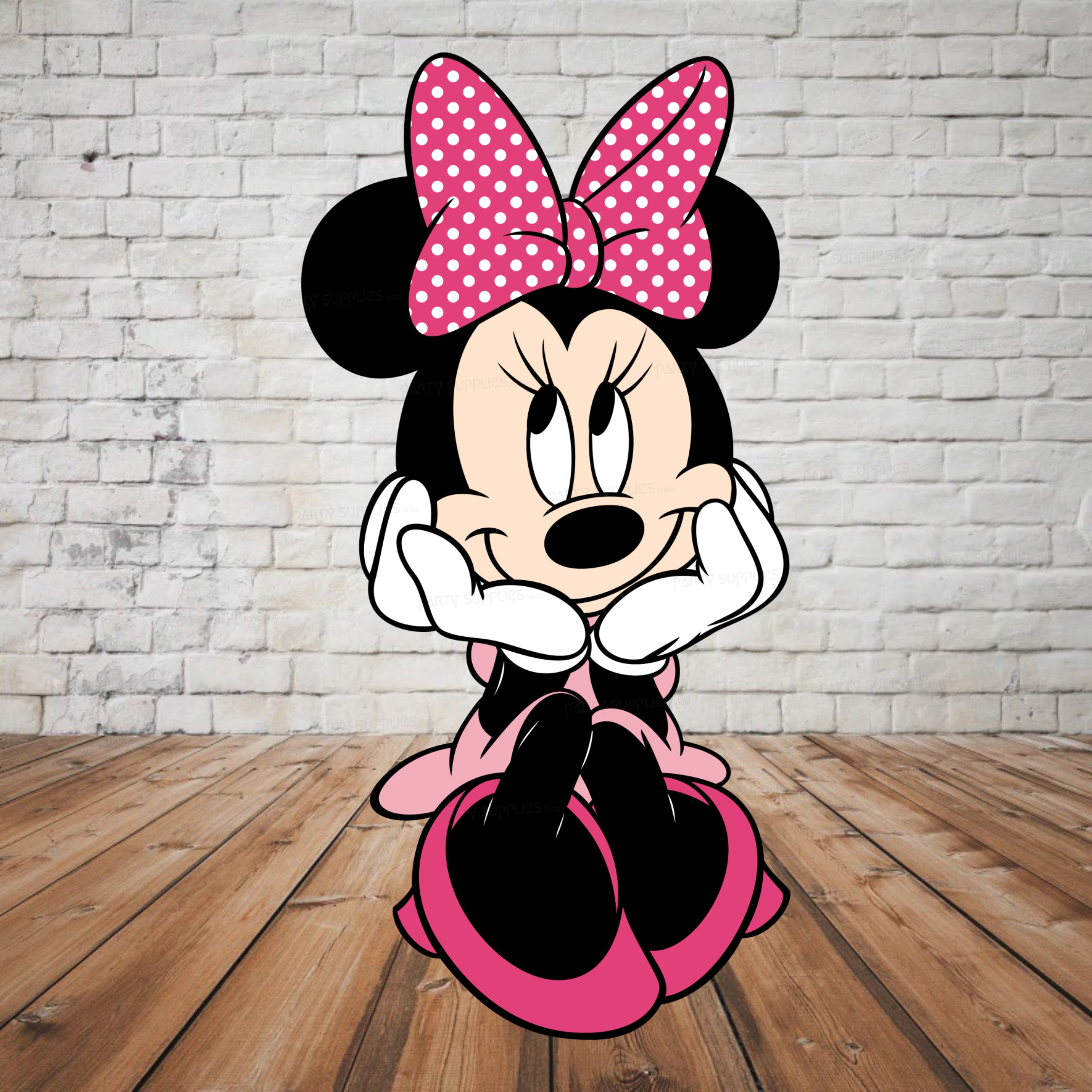 Minnie Mouse Thinking Theme Cutout