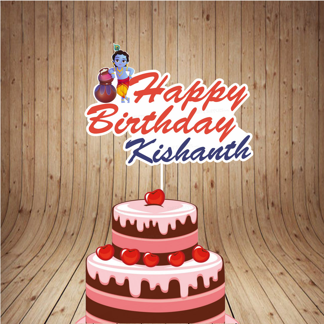 Little Krishna Theme Cake Topper