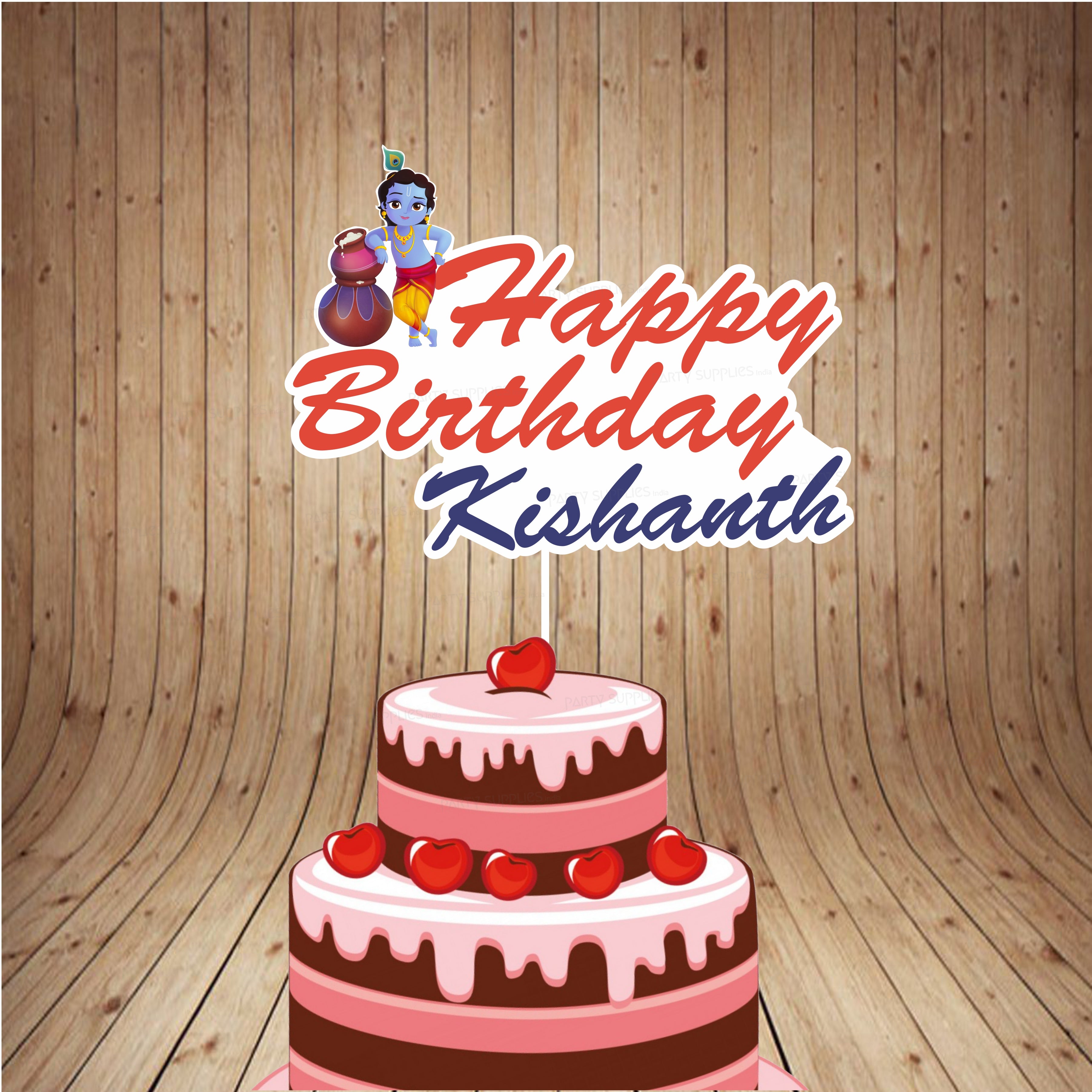 Little Krishna Theme Cake Topper