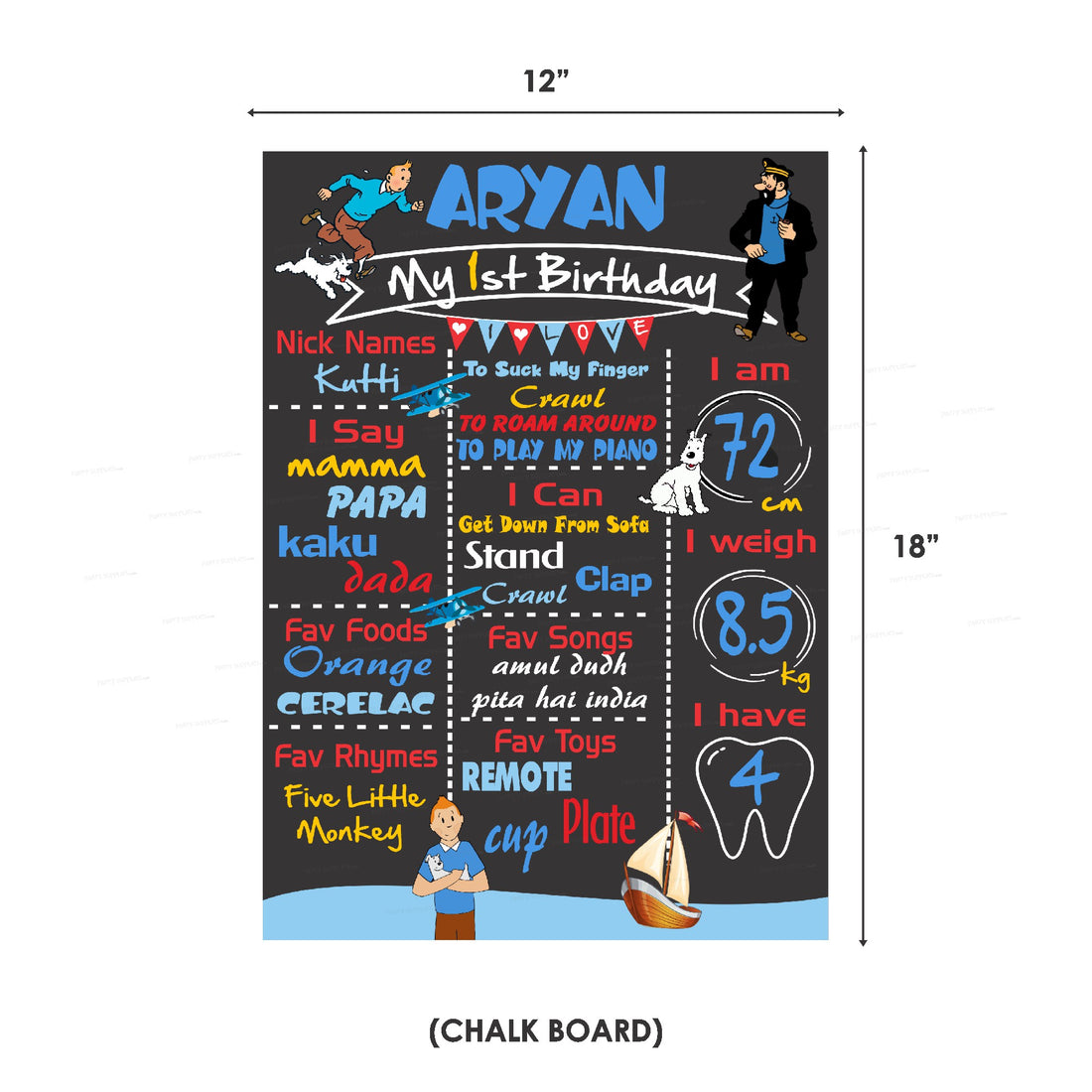 Tintin Theme Premium Combo Kit