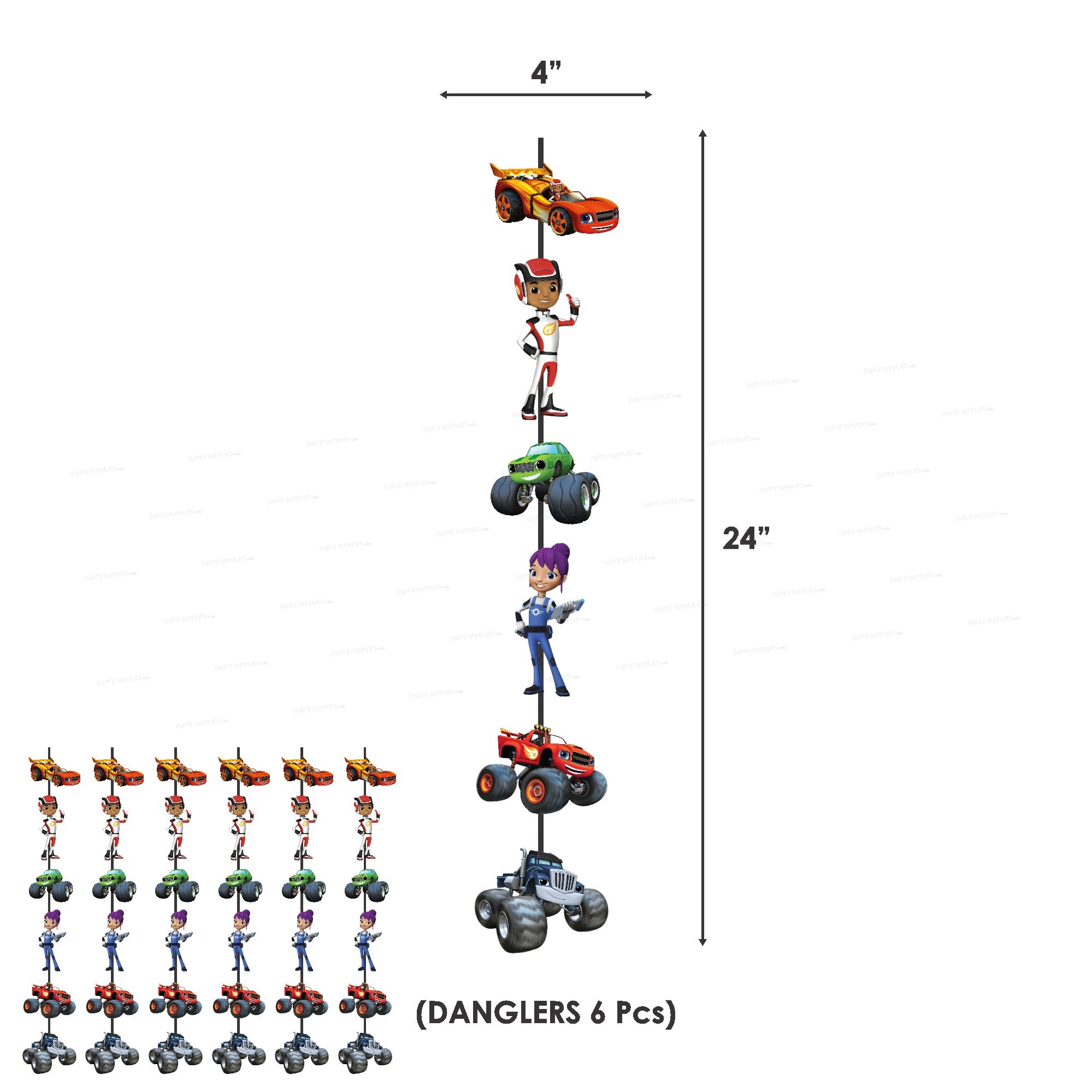 Blaze and the Monster Machines Theme Classic Kit - image 5 of 14 | Party Supplies India