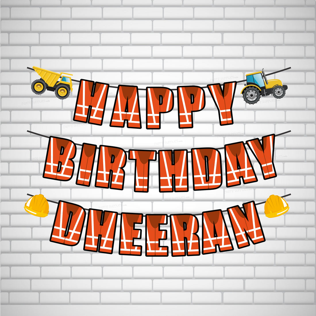 Construction Theme Personalized Hanging