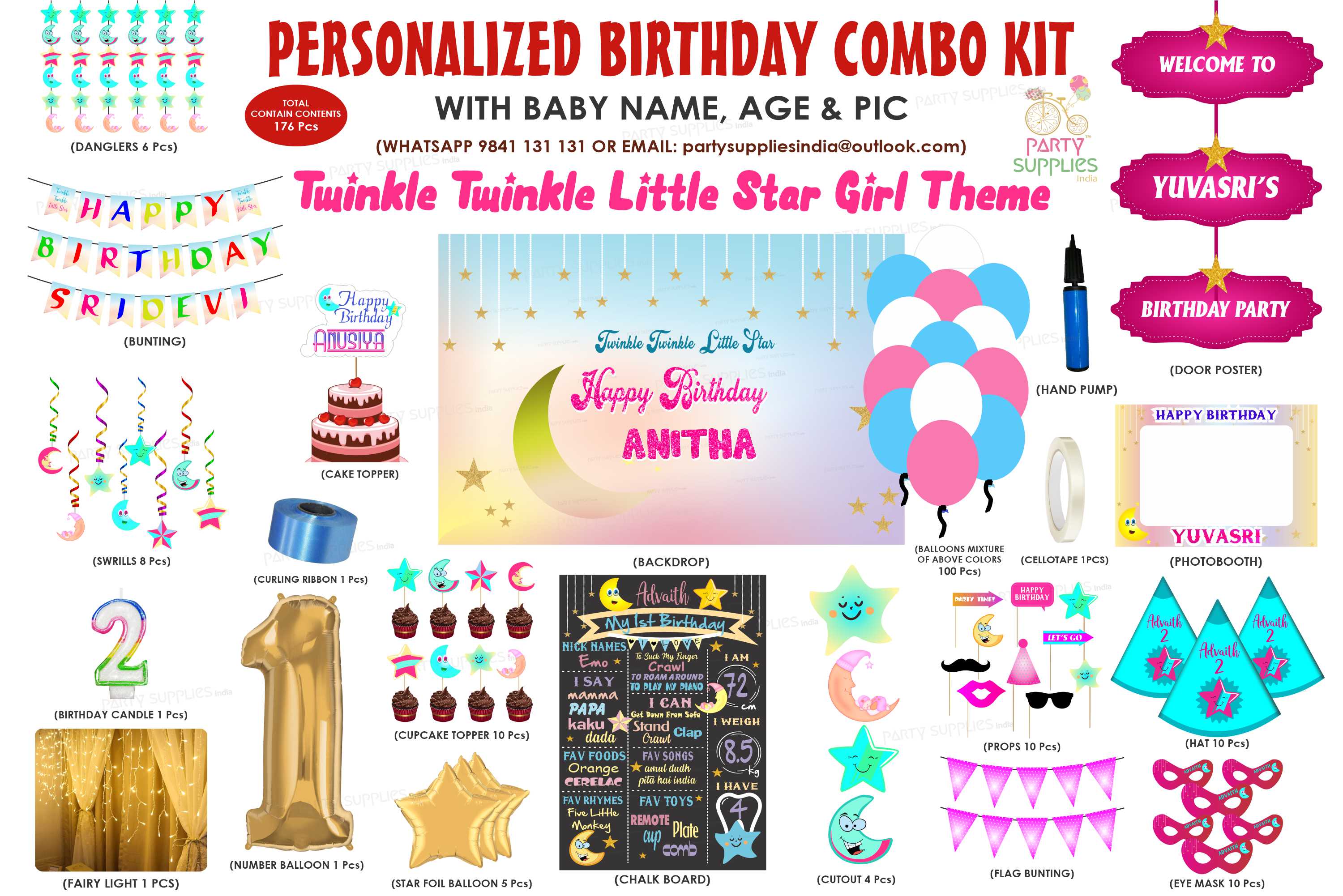 TWINKLE TWINKLE LITTLE STAR GIRL THEME PREMIUM KIT