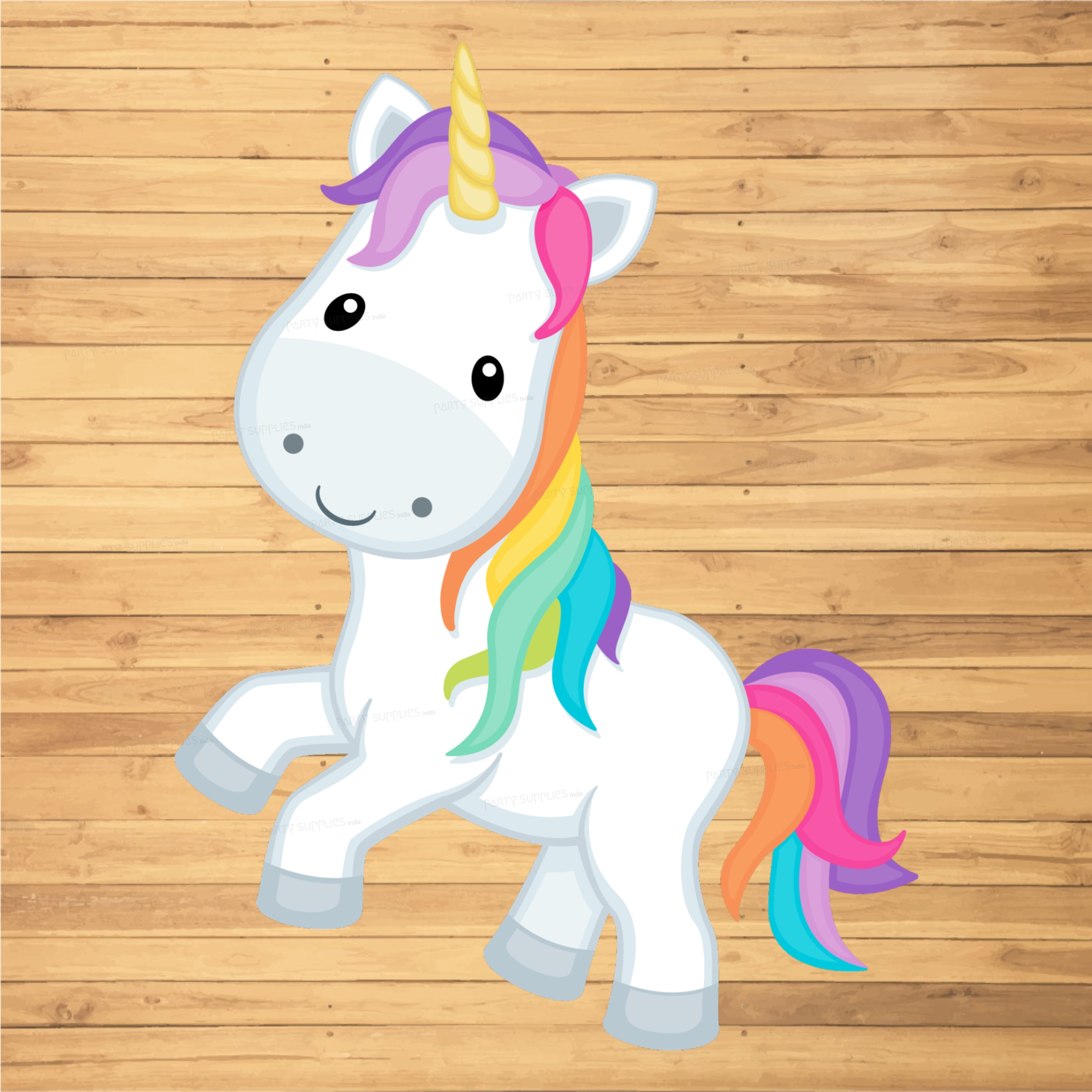 Unicorn Theme Horse Posing Cutout