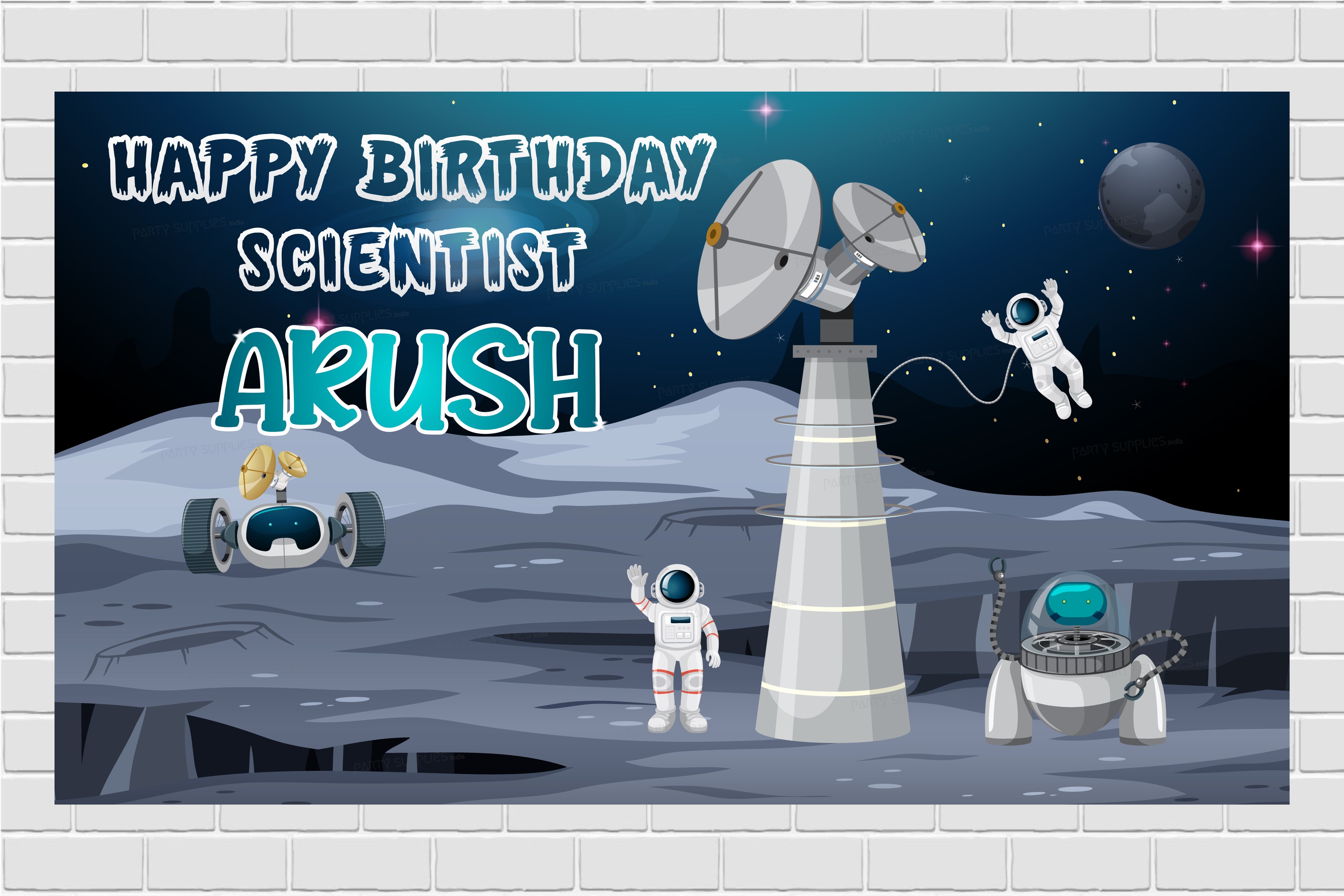 Space Theme Customized Backdrop