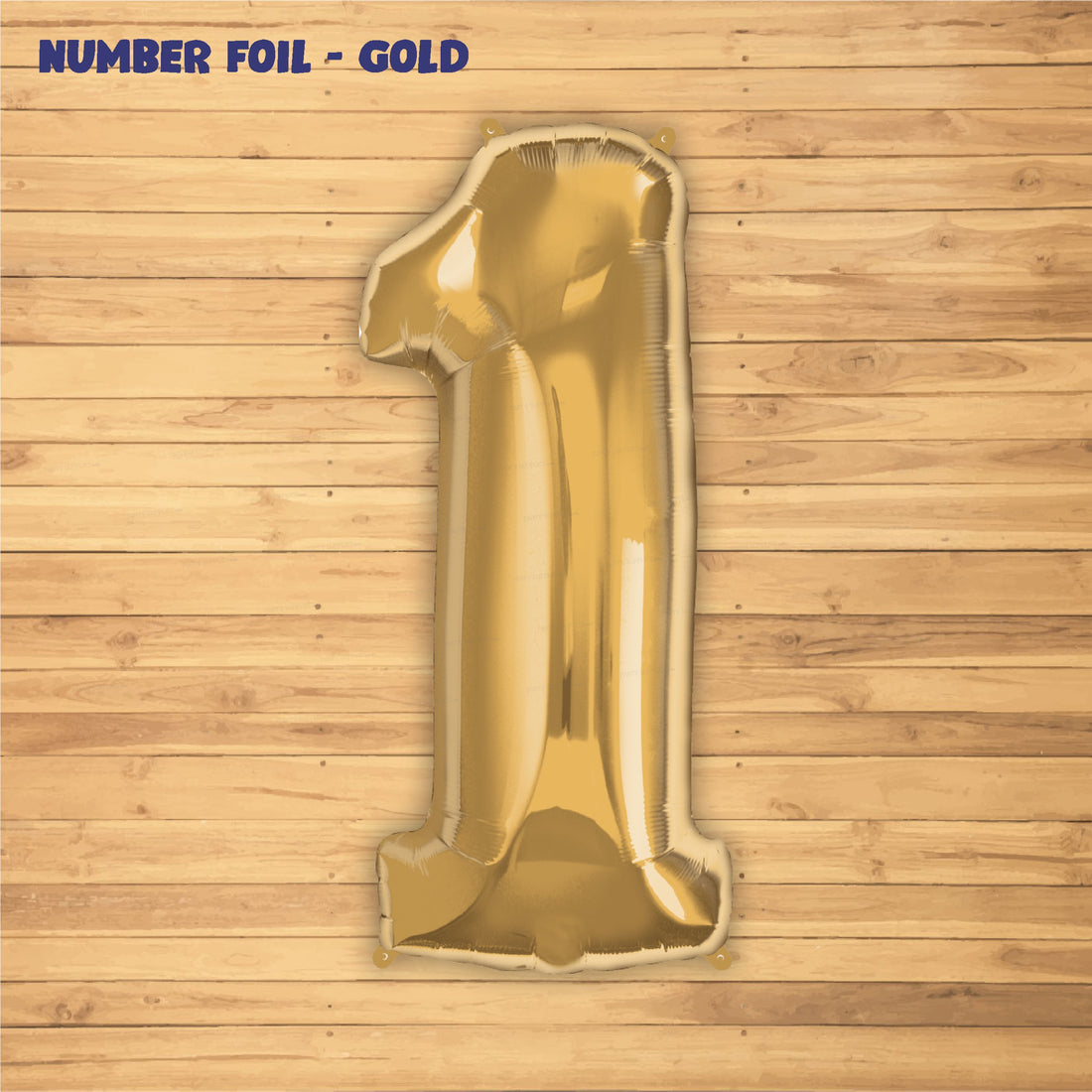 Number 1 Premium Gold Foil Balloon