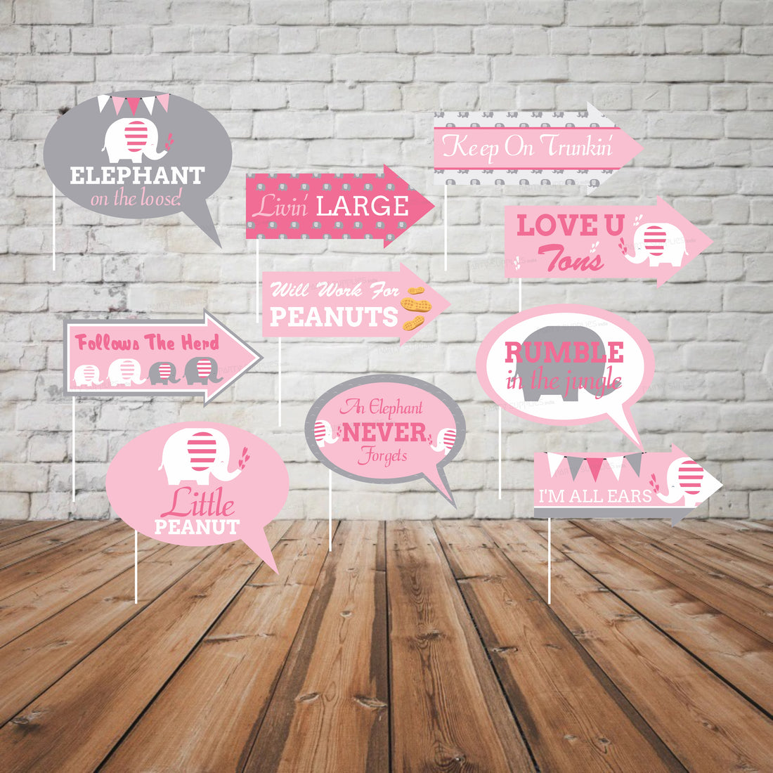 Pink Elephant Theme Customized Props