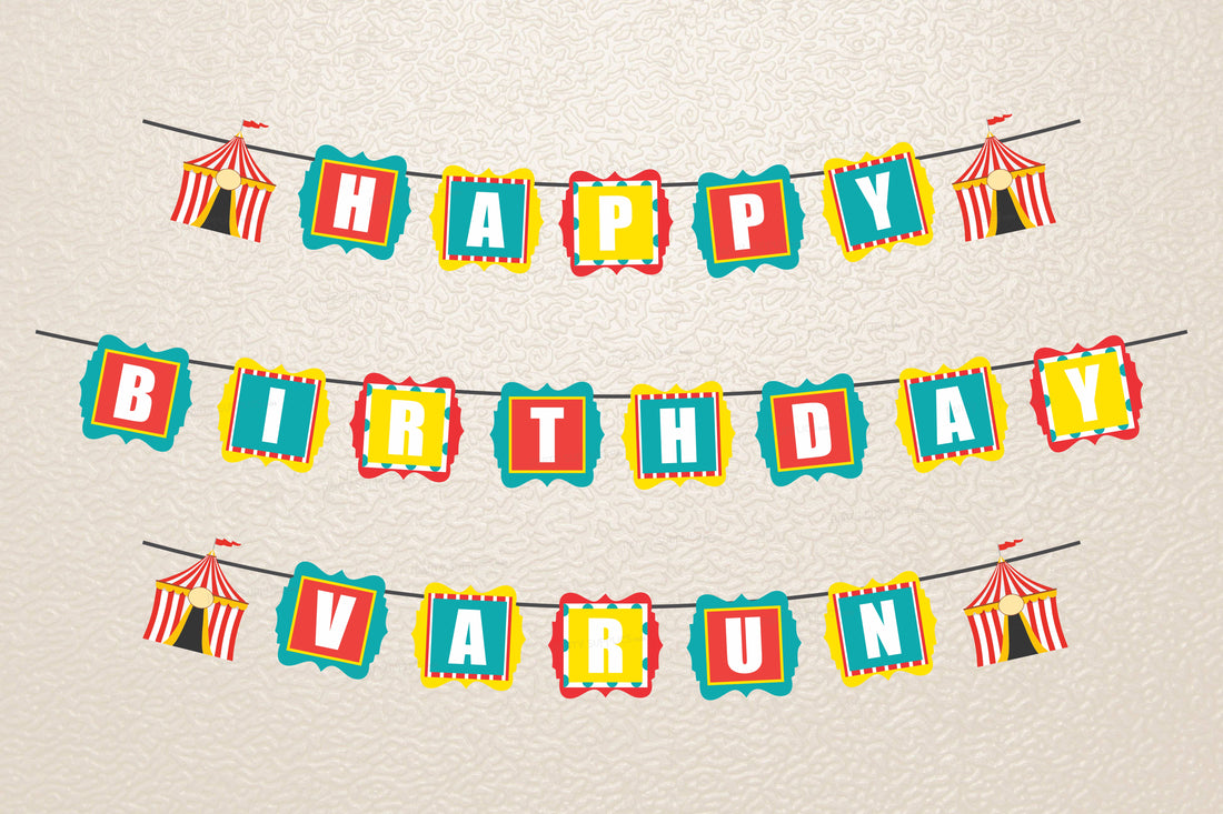 Circus Theme Customized With Baby Name Hanging