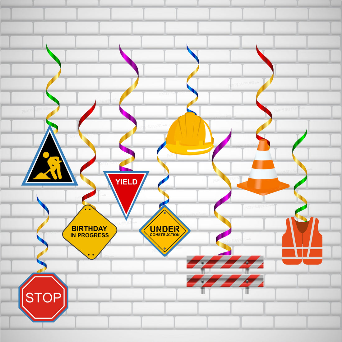 Construction Theme Swirls