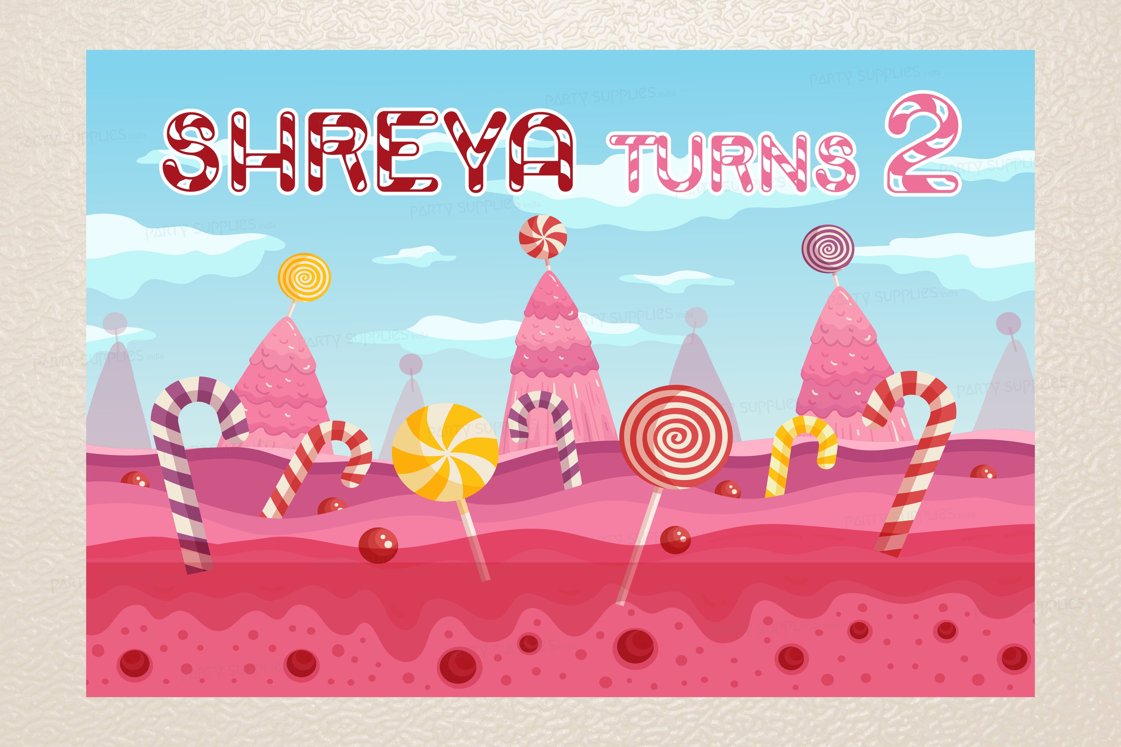 Candy Hill Theme Backdrop