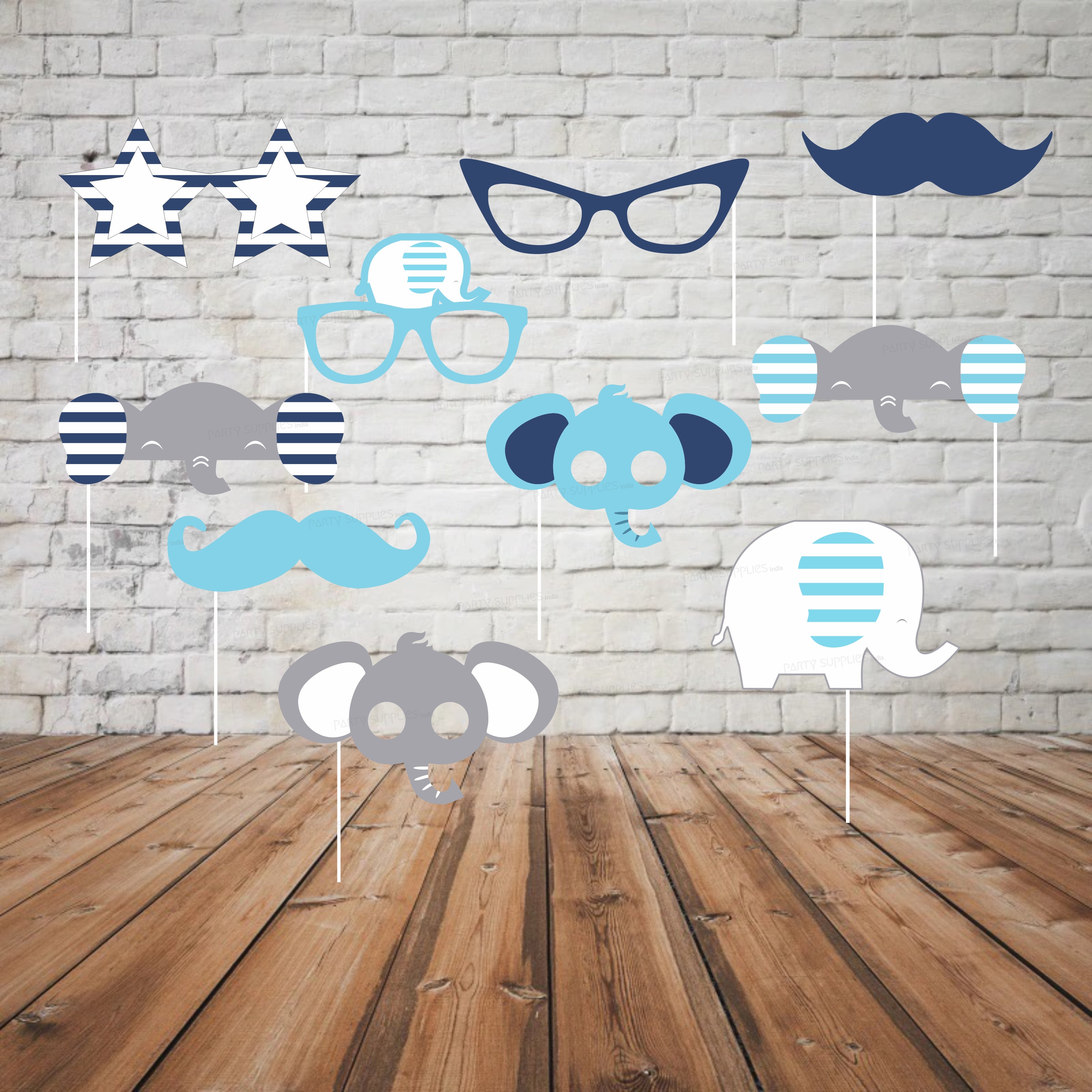 Blue Elephant Theme Customized Props