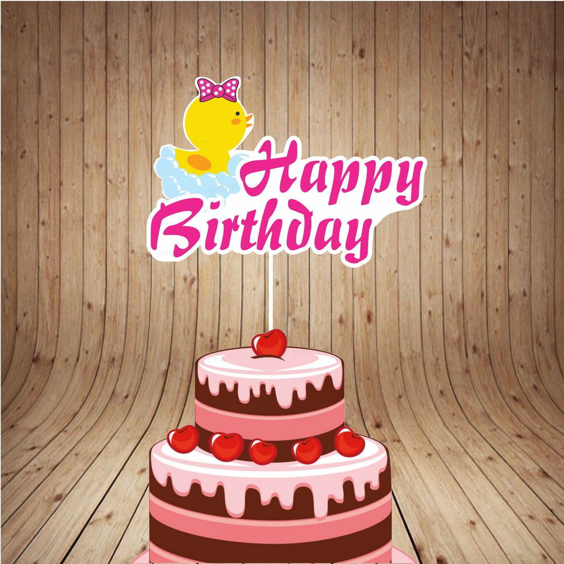 Duck Theme Girl Cake Topper