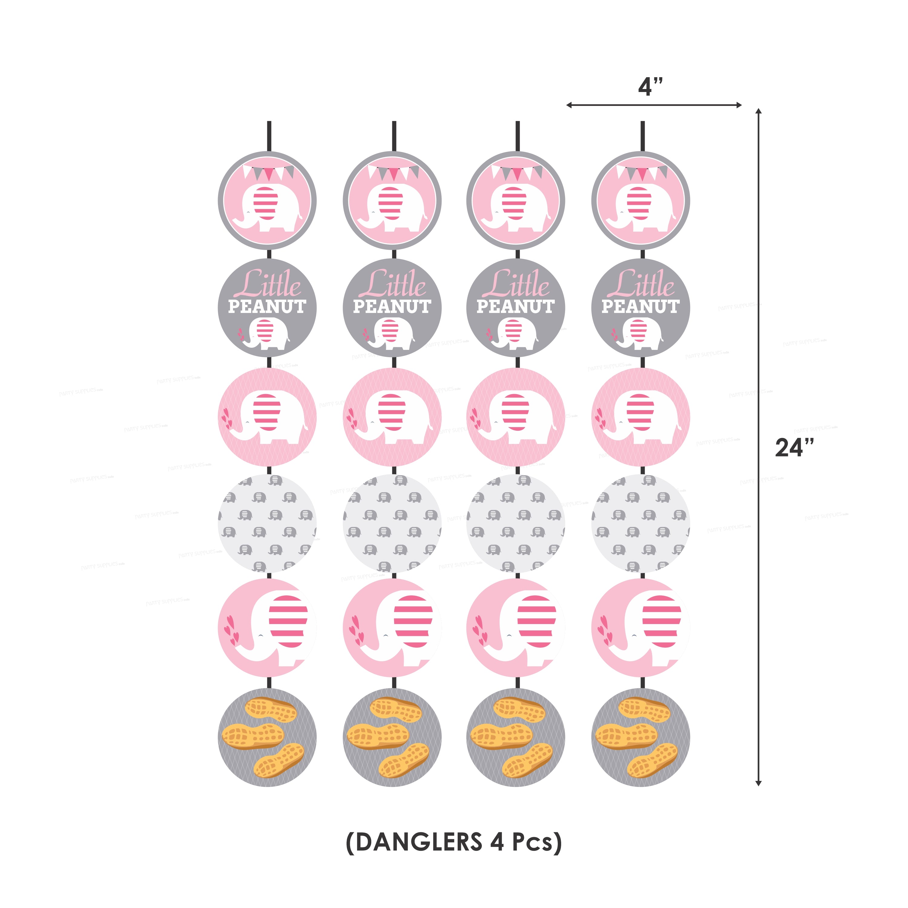 Pink Elephant Theme Heritage Kit - image 2 of 6 | Party Supplies India