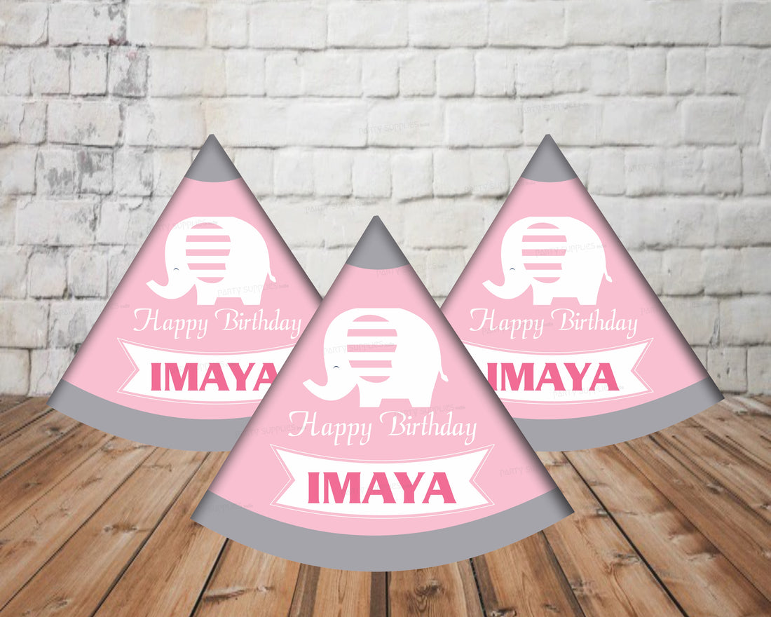 Pink Elephant Theme Customized Hat