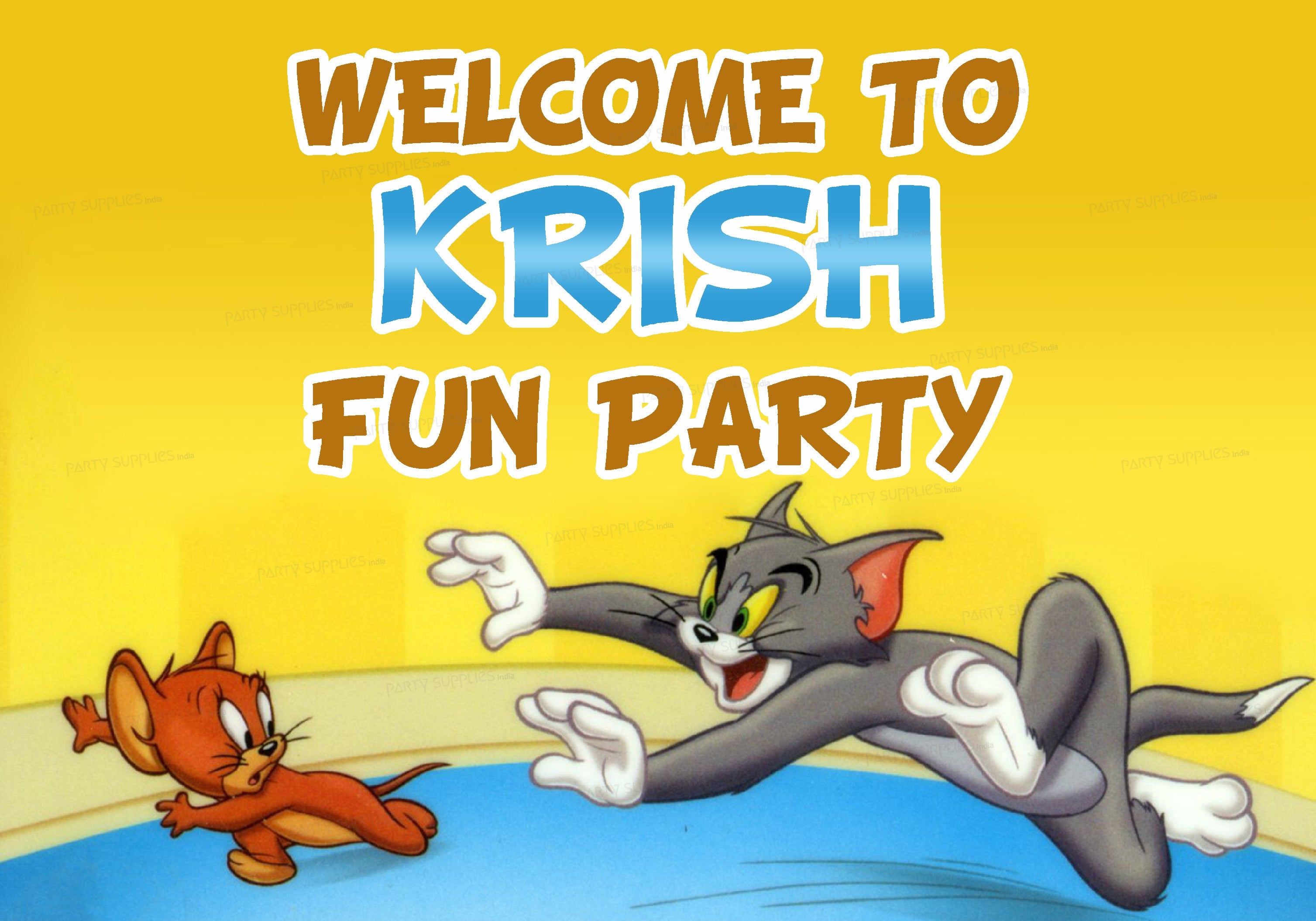 Tom & Jerry Theme Customized Welcome Poster