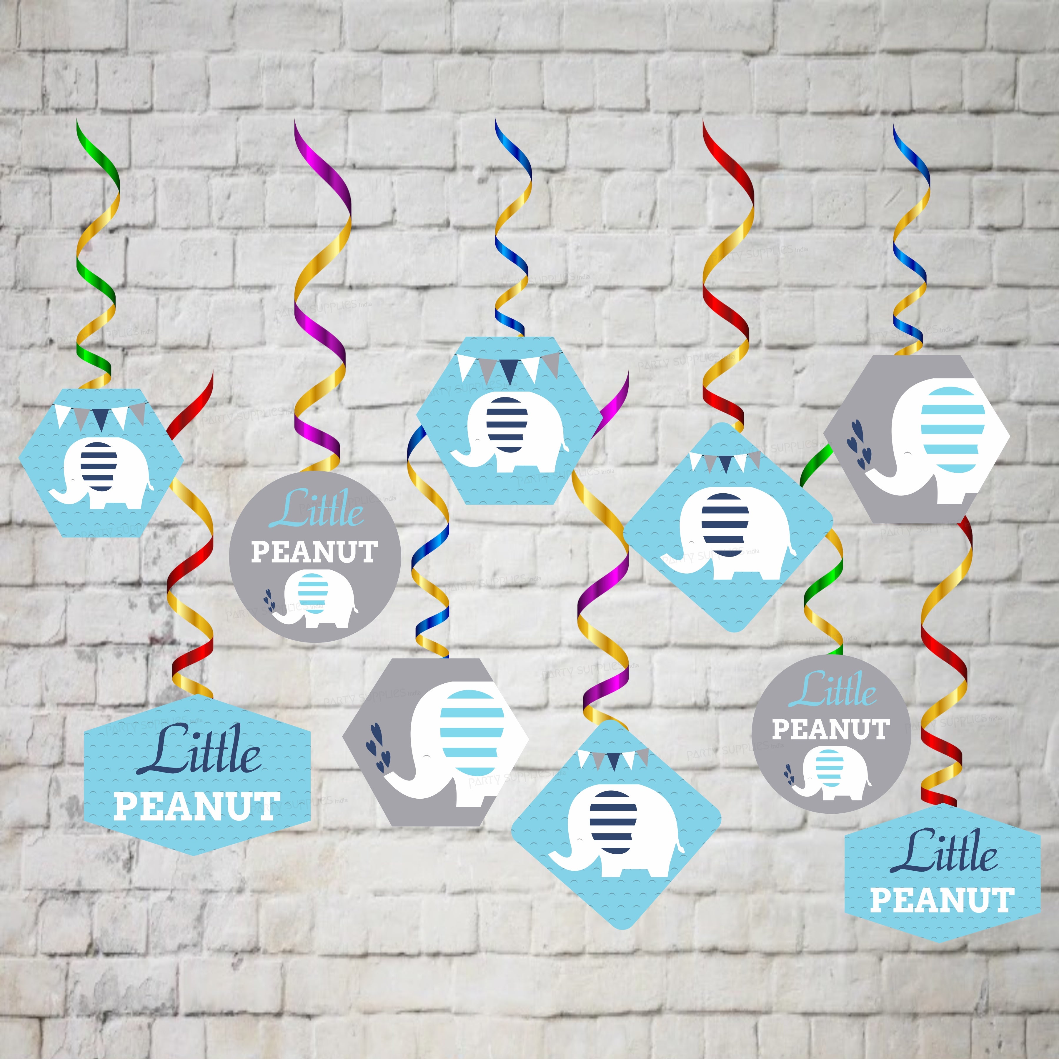 Blue Elephant Theme Swirls - image 2 of 2 | Party Supplies India