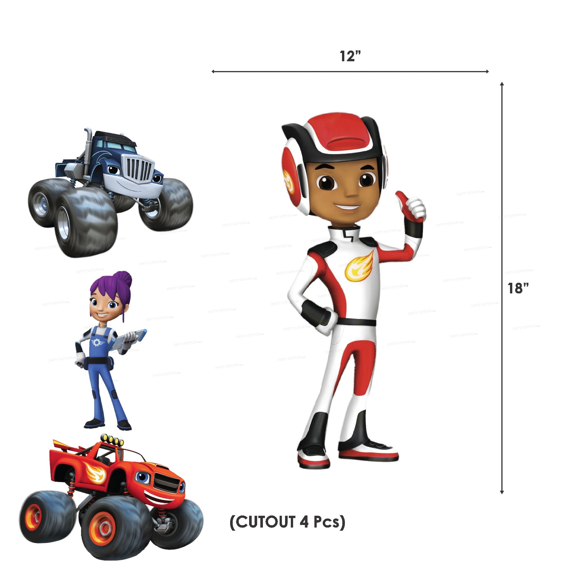 Blaze and the Monster Machines Theme Classic Kit - image 9 of 14 | Party Supplies India