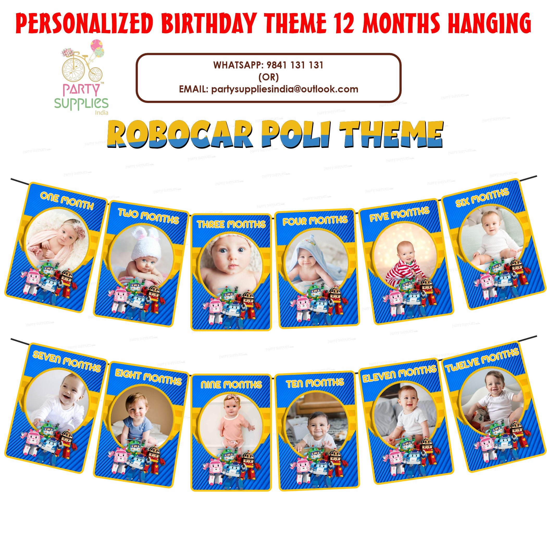 Robo Poli Theme 12 Months Photo Banner