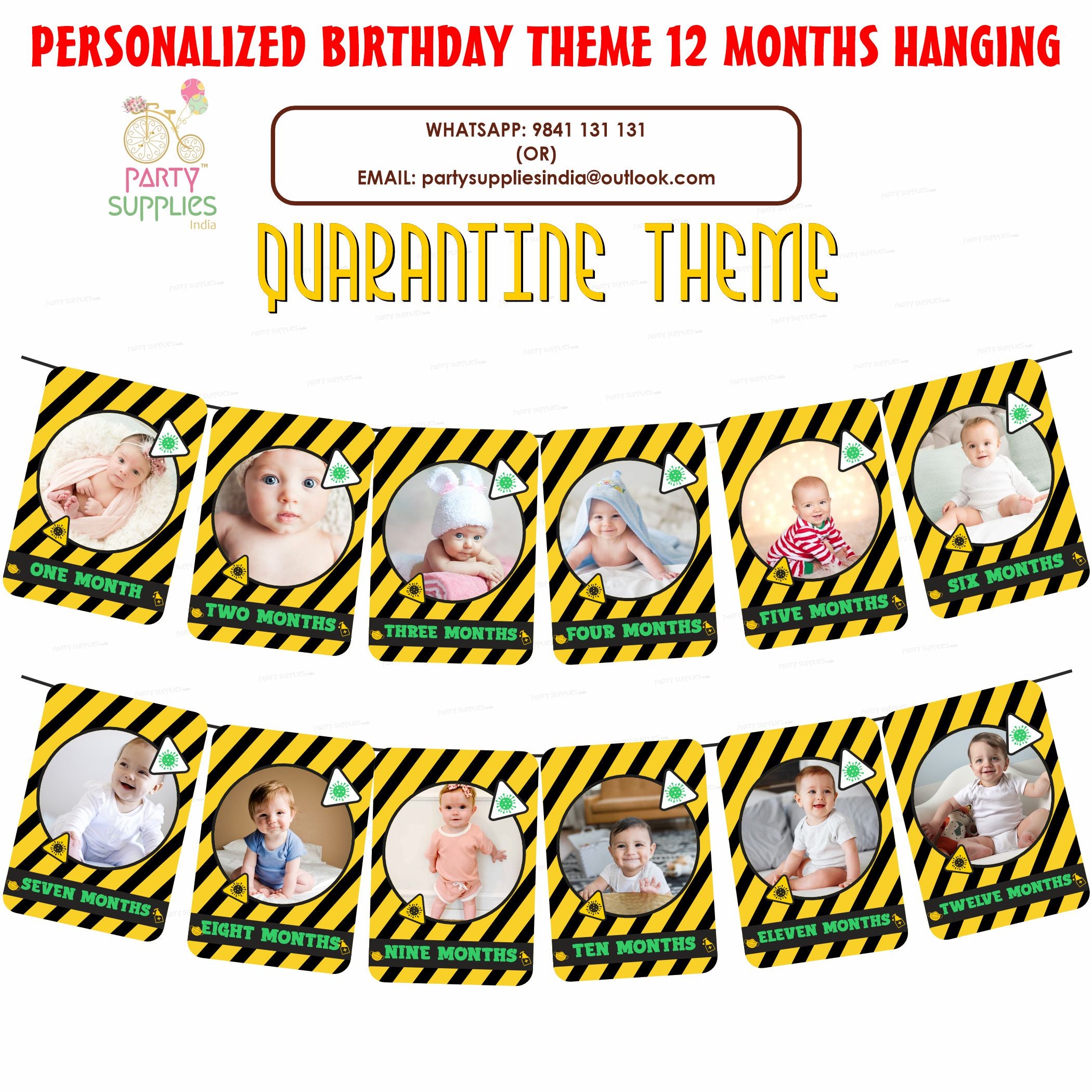Quarantine Theme 12 Months Photo Banner