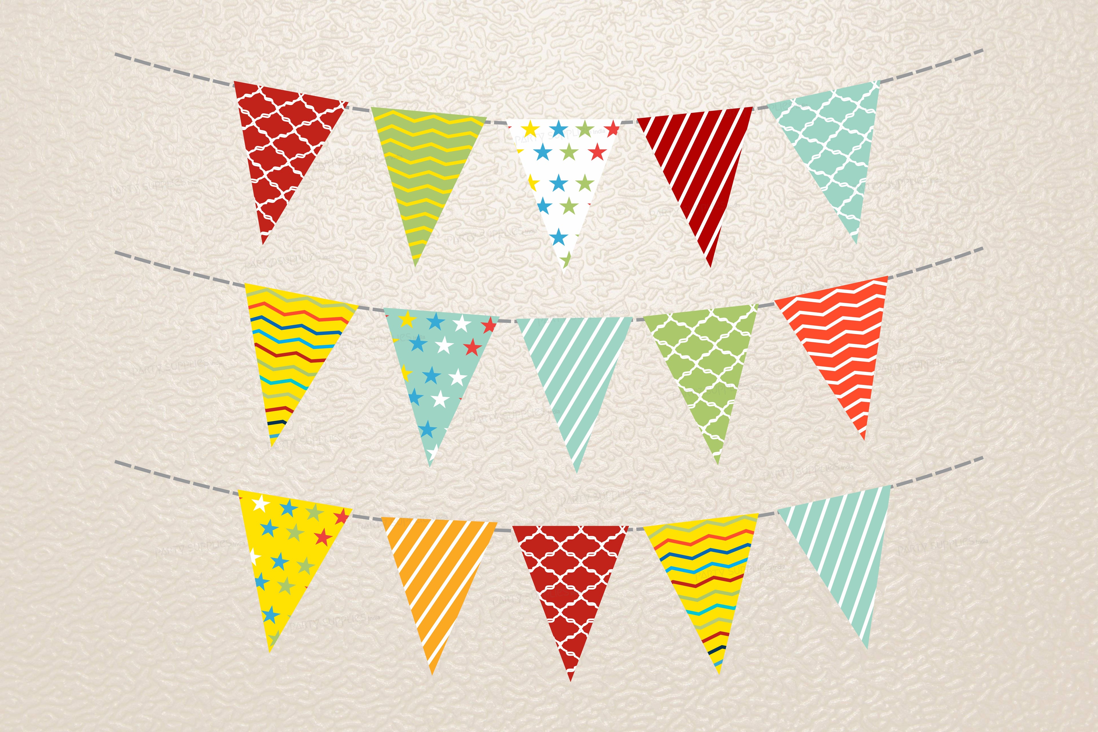 Circus Theme Colourful Flag Hanging