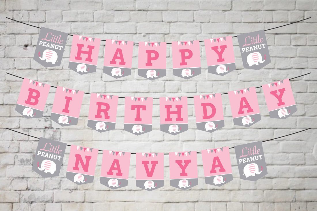 Pink Elephant Theme Customized Hanging