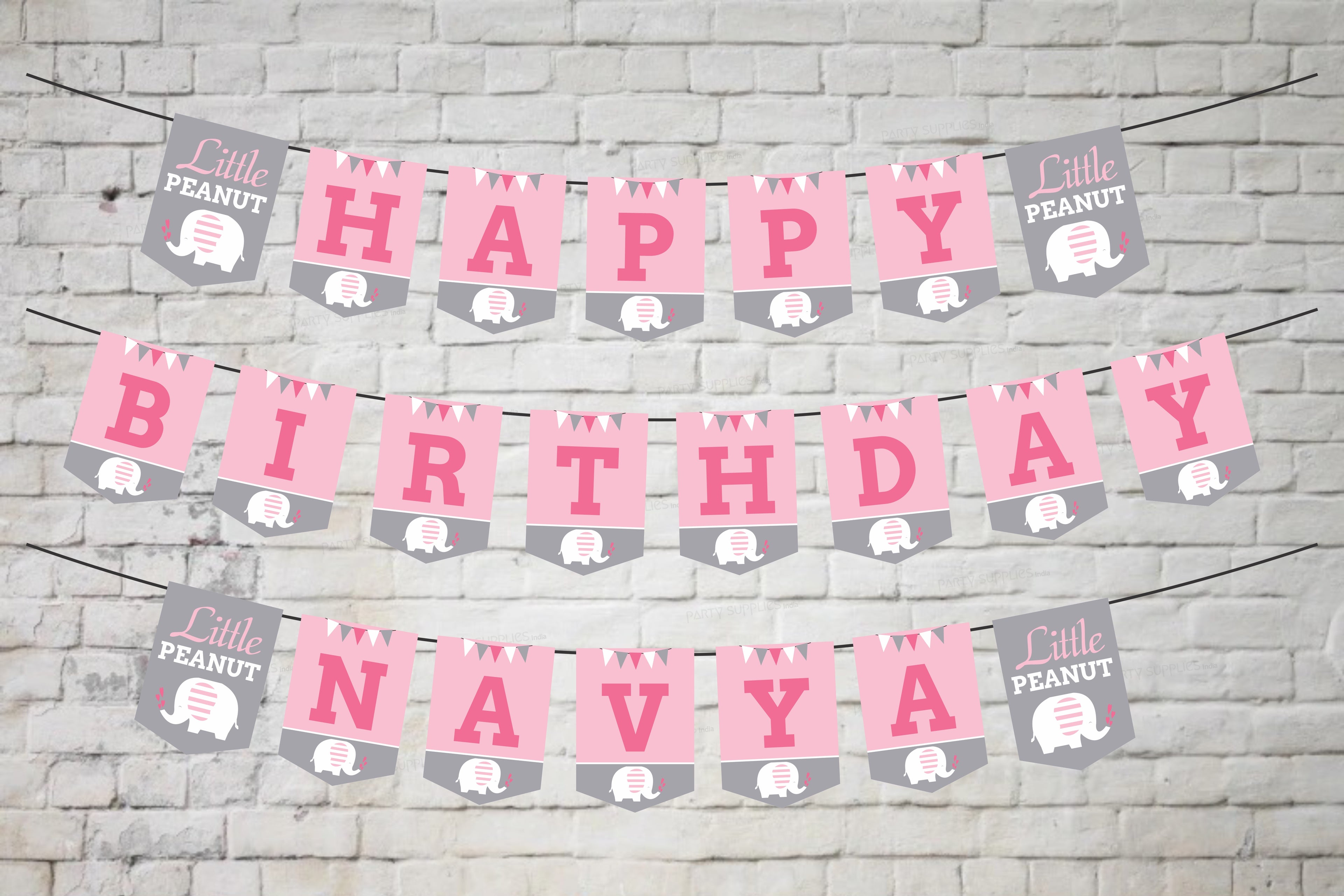 Pink Elephant Theme Customized Hanging