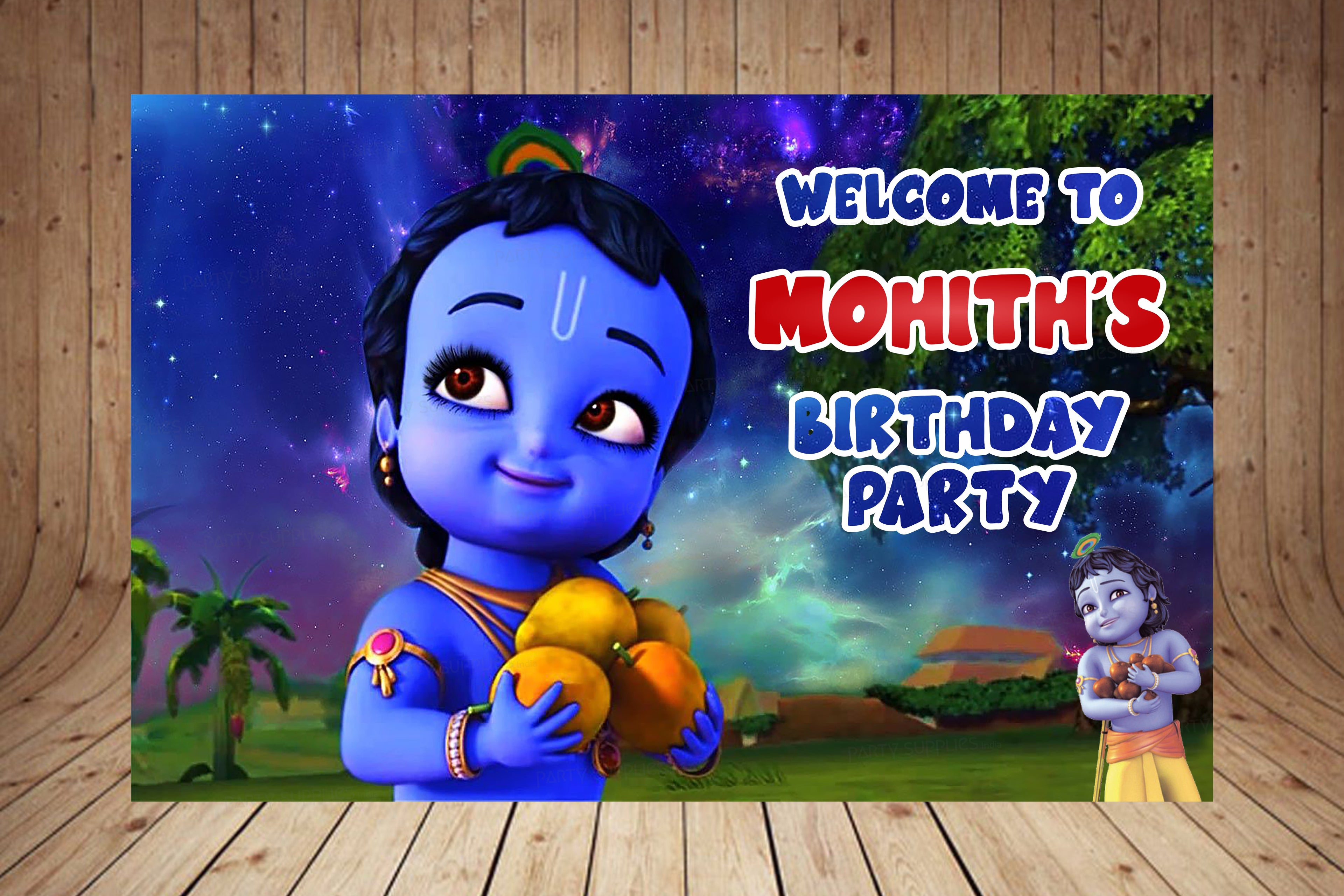 Little Krishna Theme Welcome Board