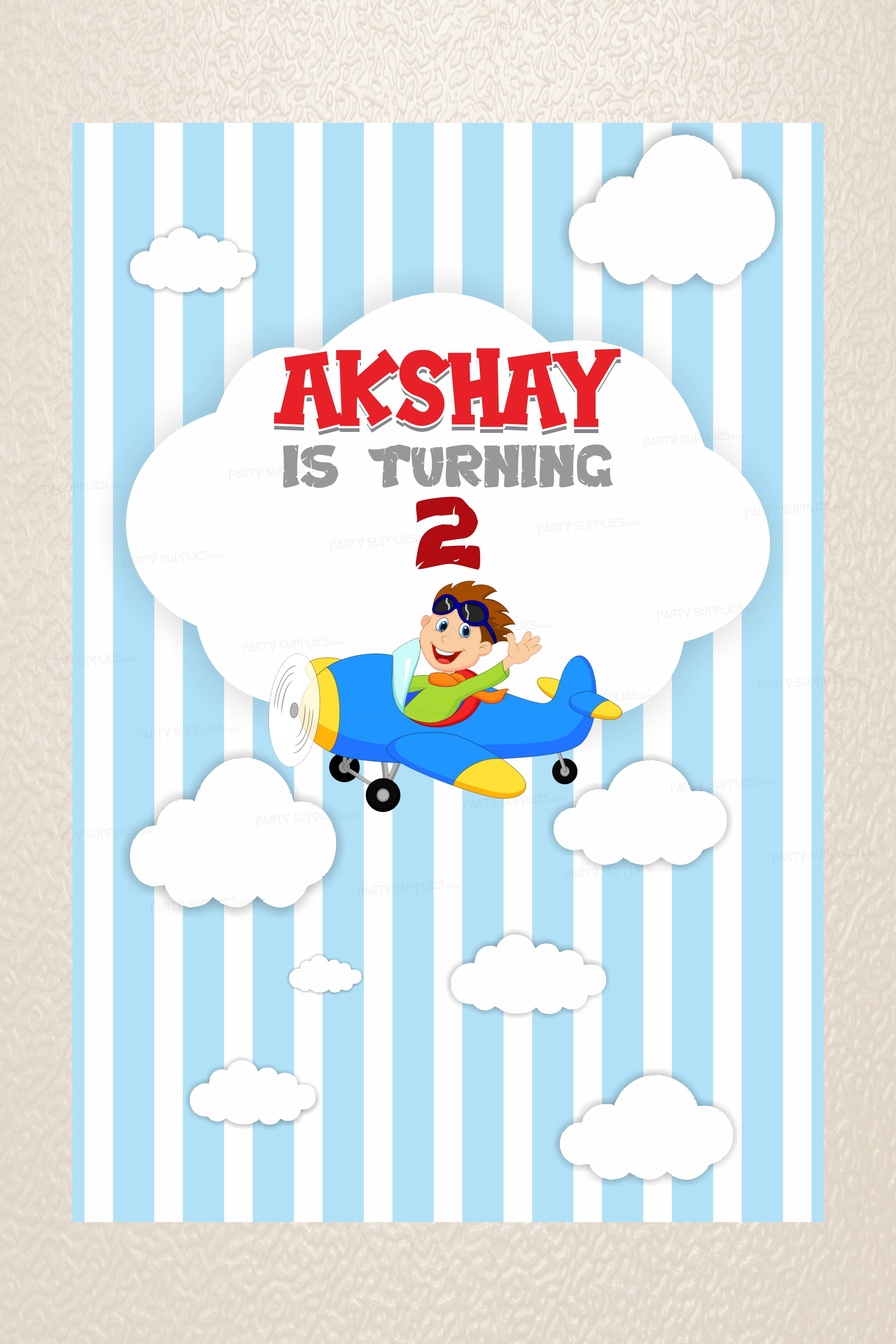 Aeroplane Theme Personalized Welcome Board