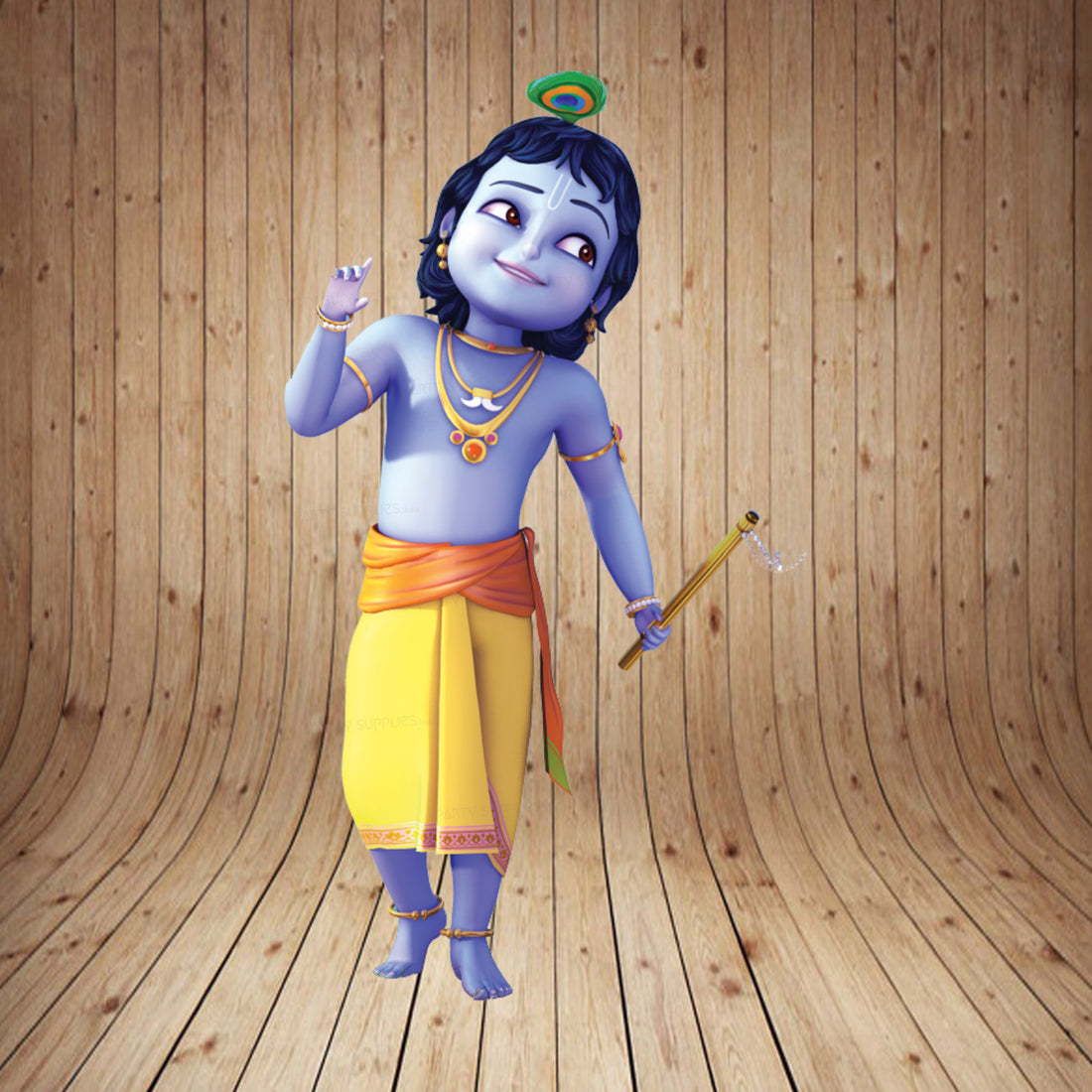 Little Krishna Flute Theme cutout