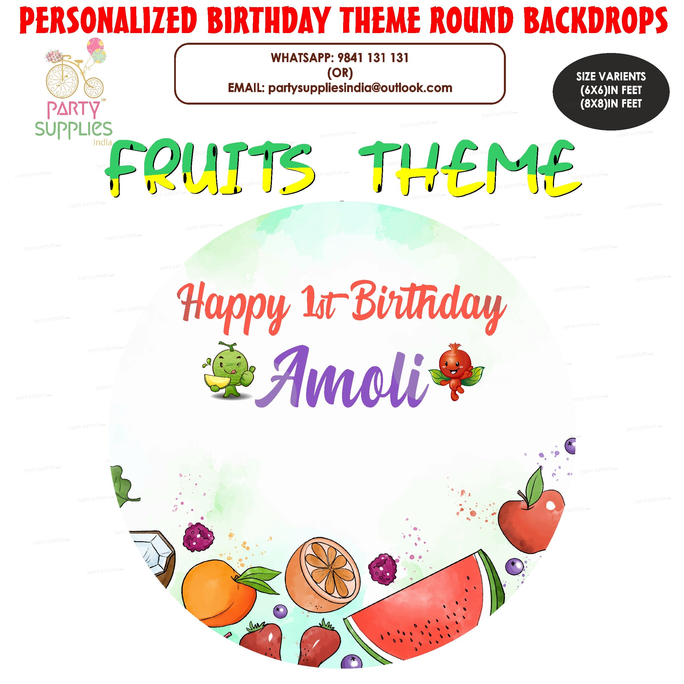 Fruits Theme Classic Backdrop