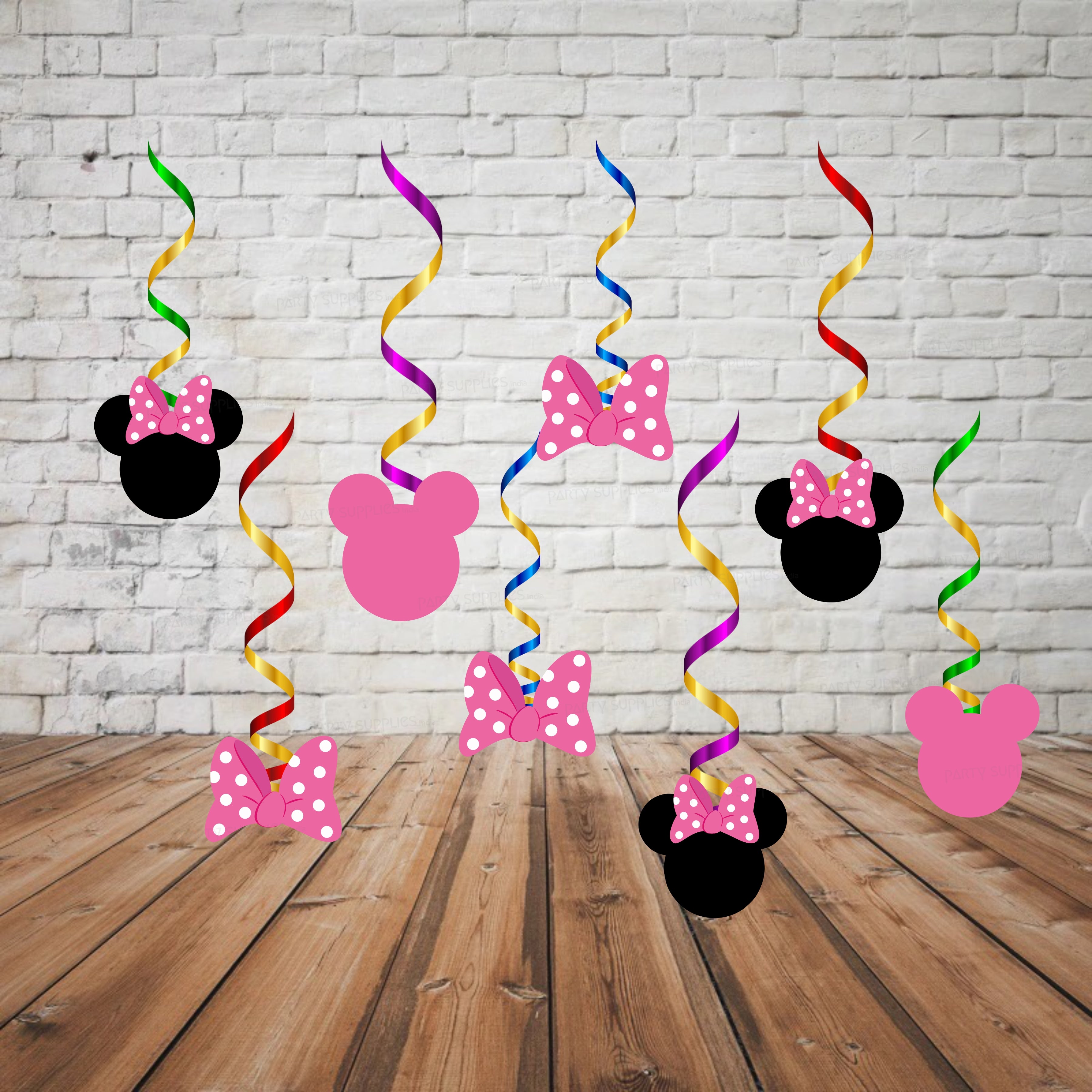 Minnie Mouse Theme Colourful Swirls