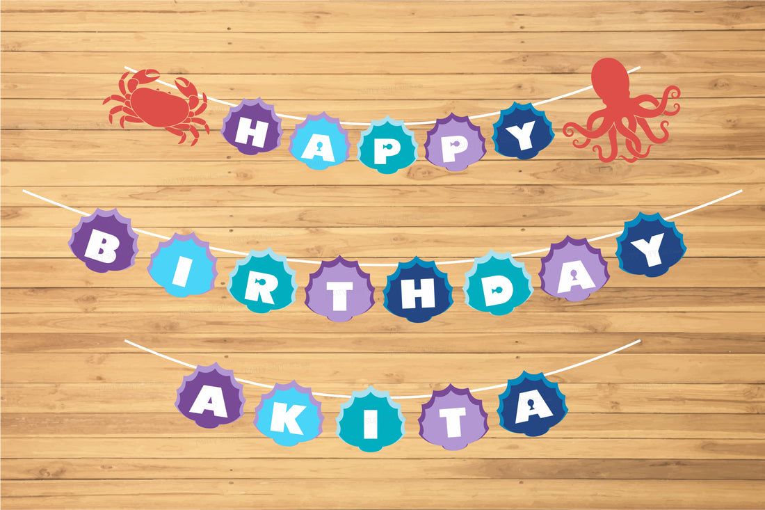 Mermaid Theme with Name Hanging