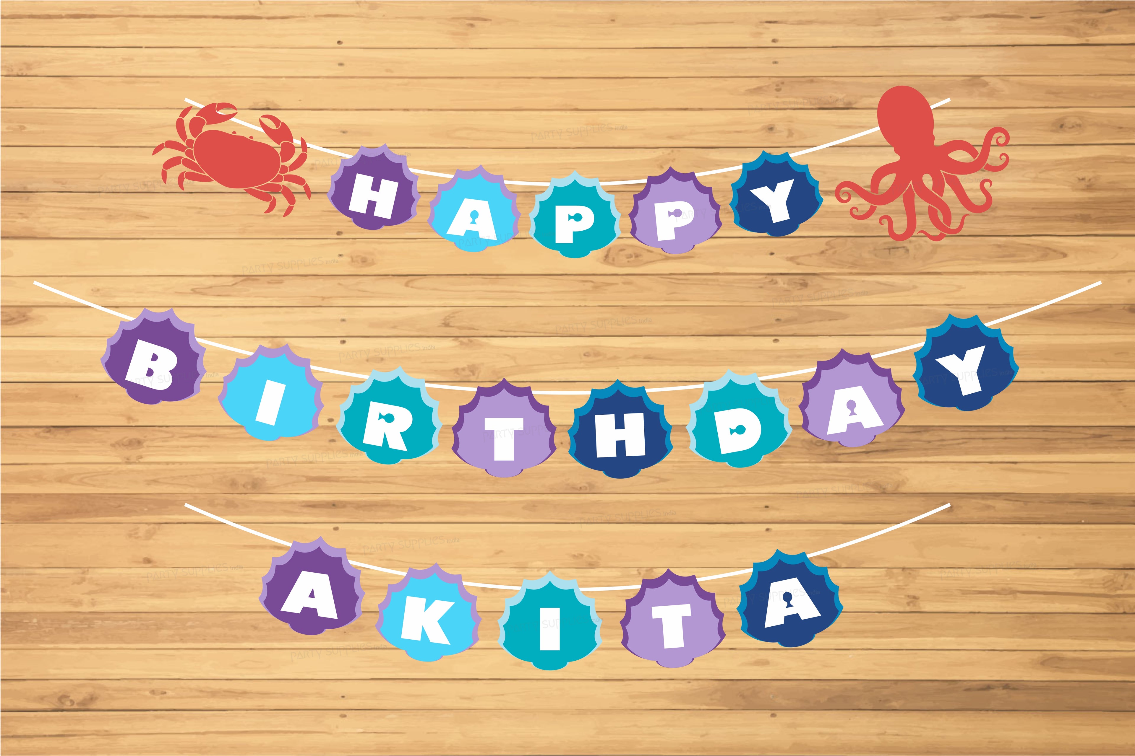 Mermaid Theme with Name Hanging