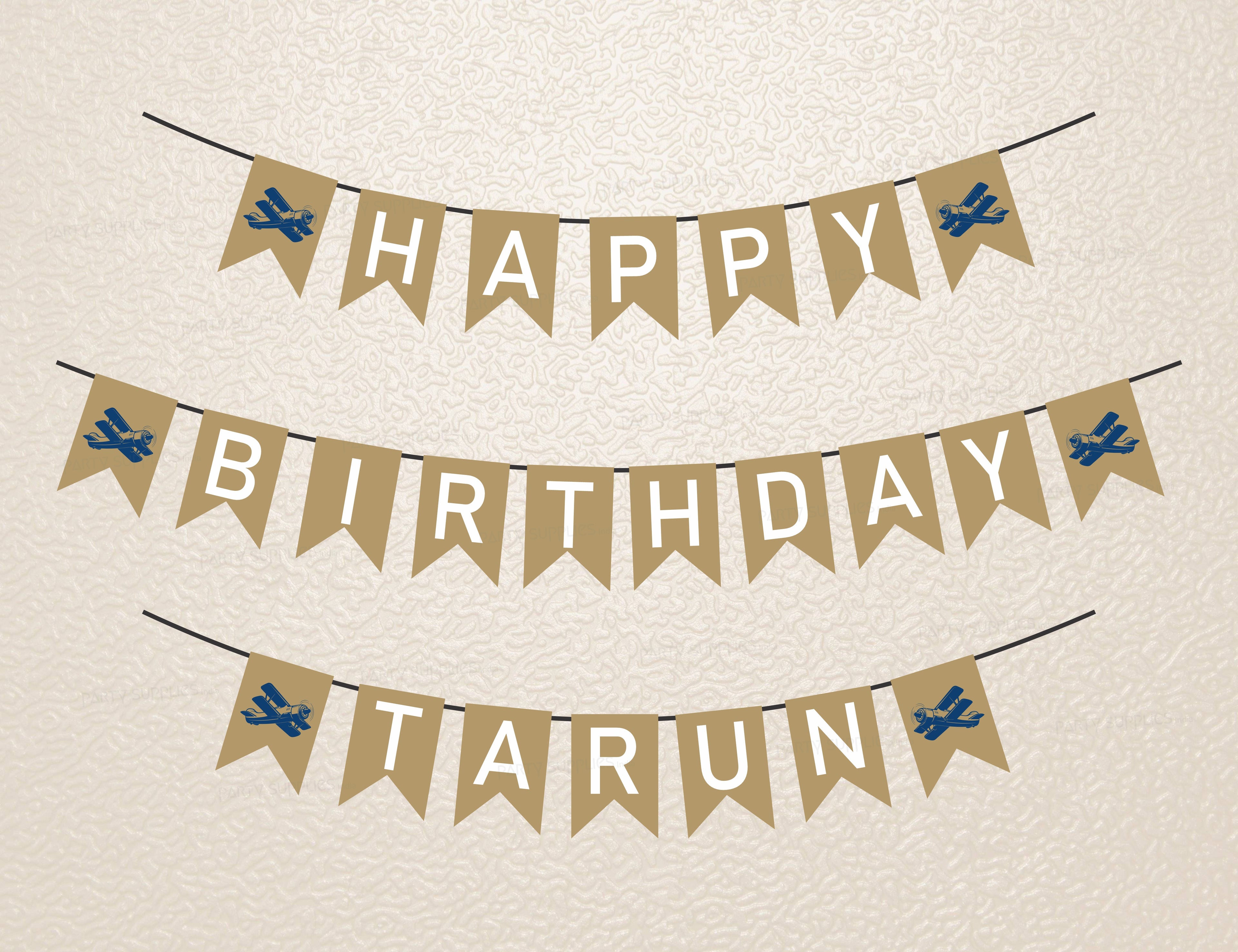 Aeroplane Theme Personalized with Name Hanging