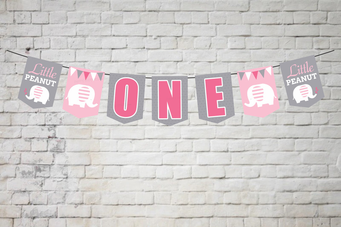 Pink Elephant Theme Flag Hanging