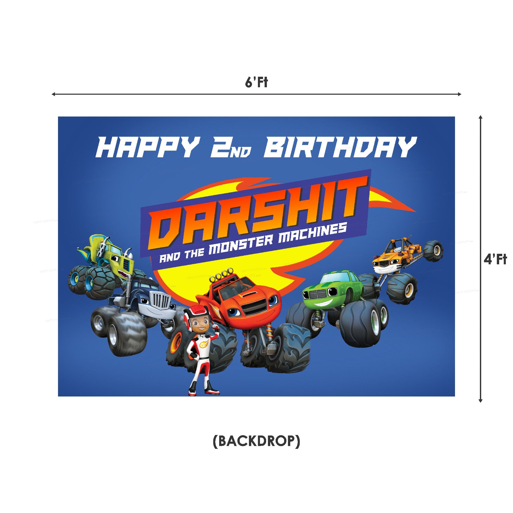 Blaze and the Monster Machines Theme Classic Kit - image 2 of 14 | Party Supplies India
