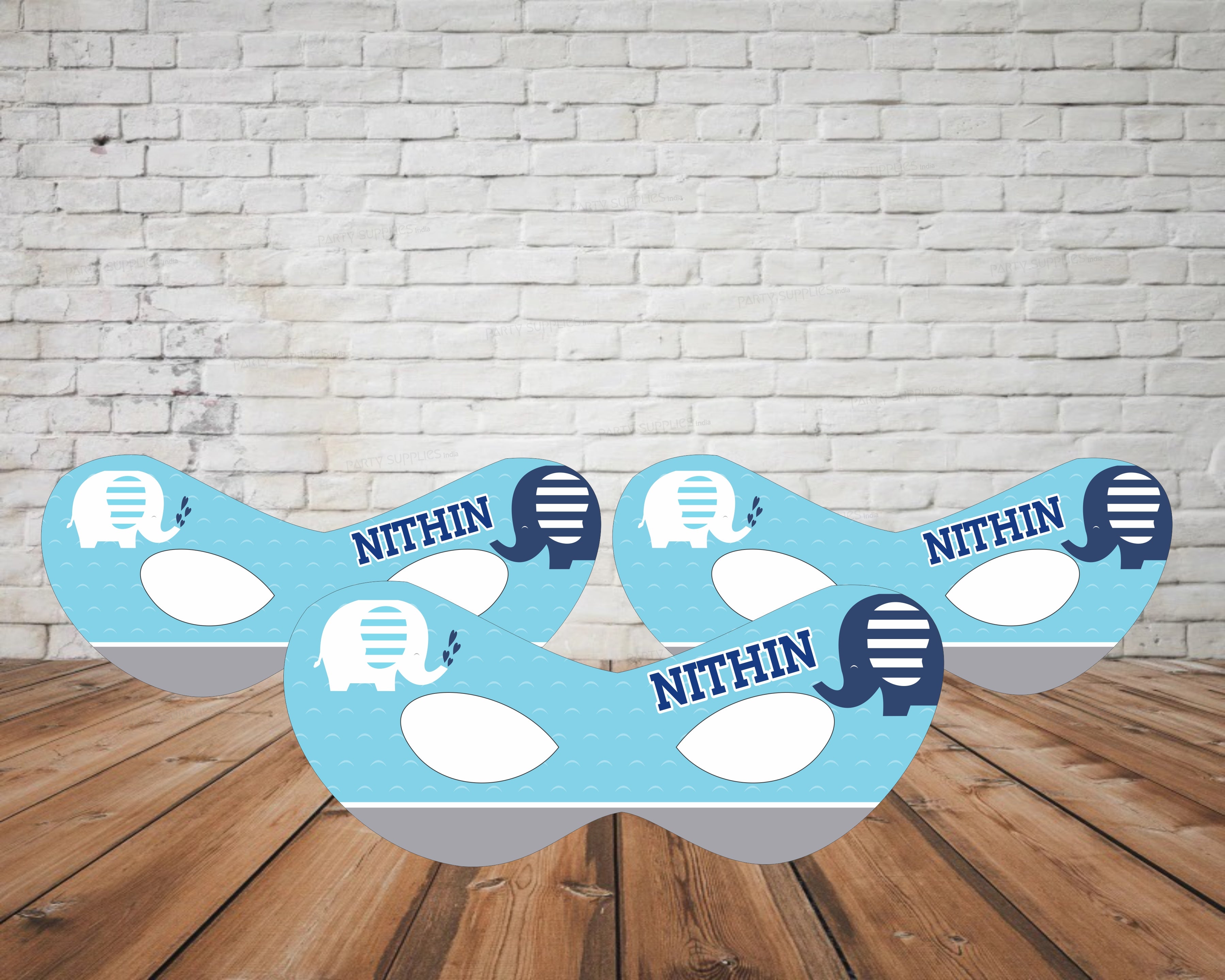 Blue Elephant Theme Customized Eye Mask - image 1 of 3 | Party Supplies India