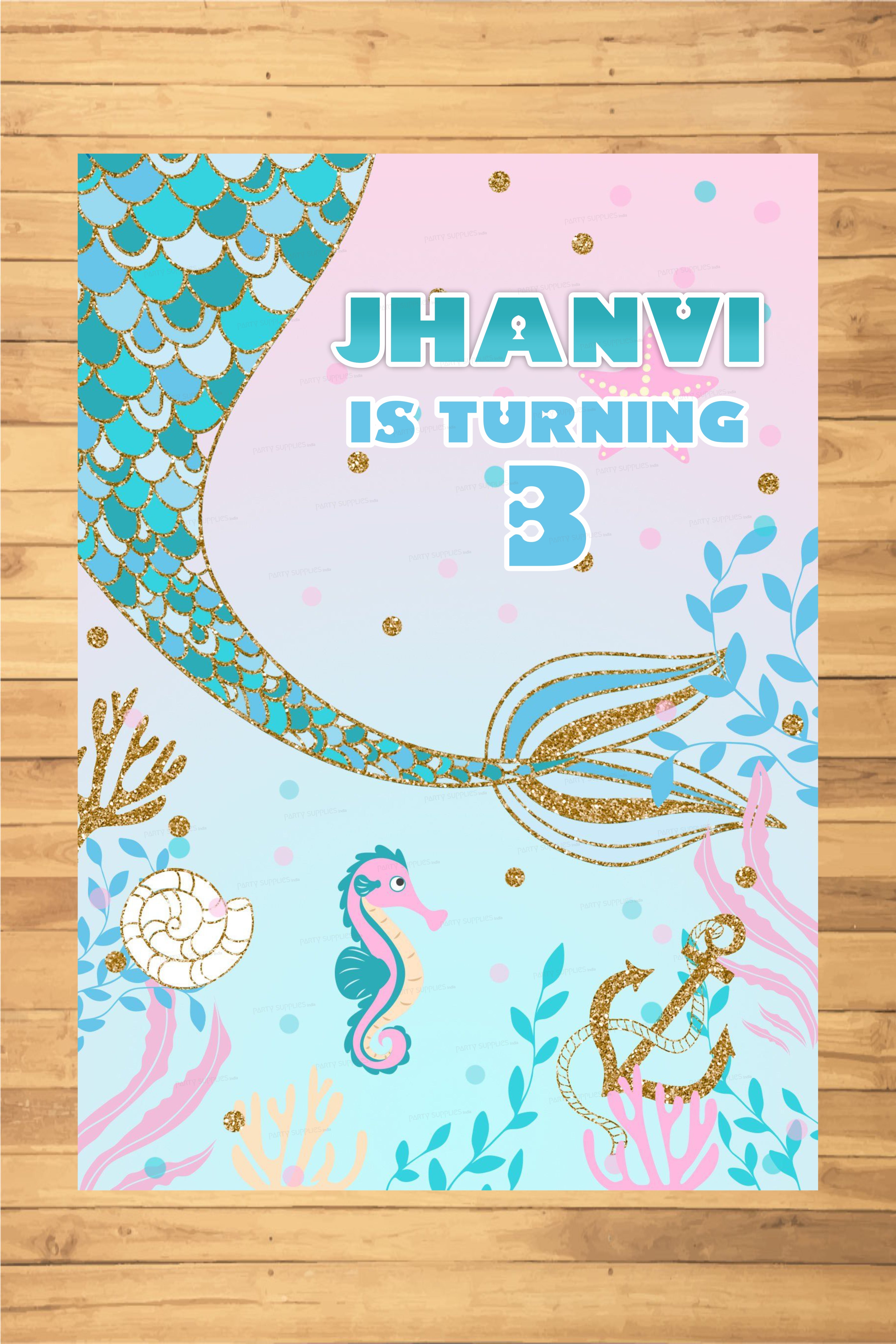 Mermaid Theme Personalized Welcome Board