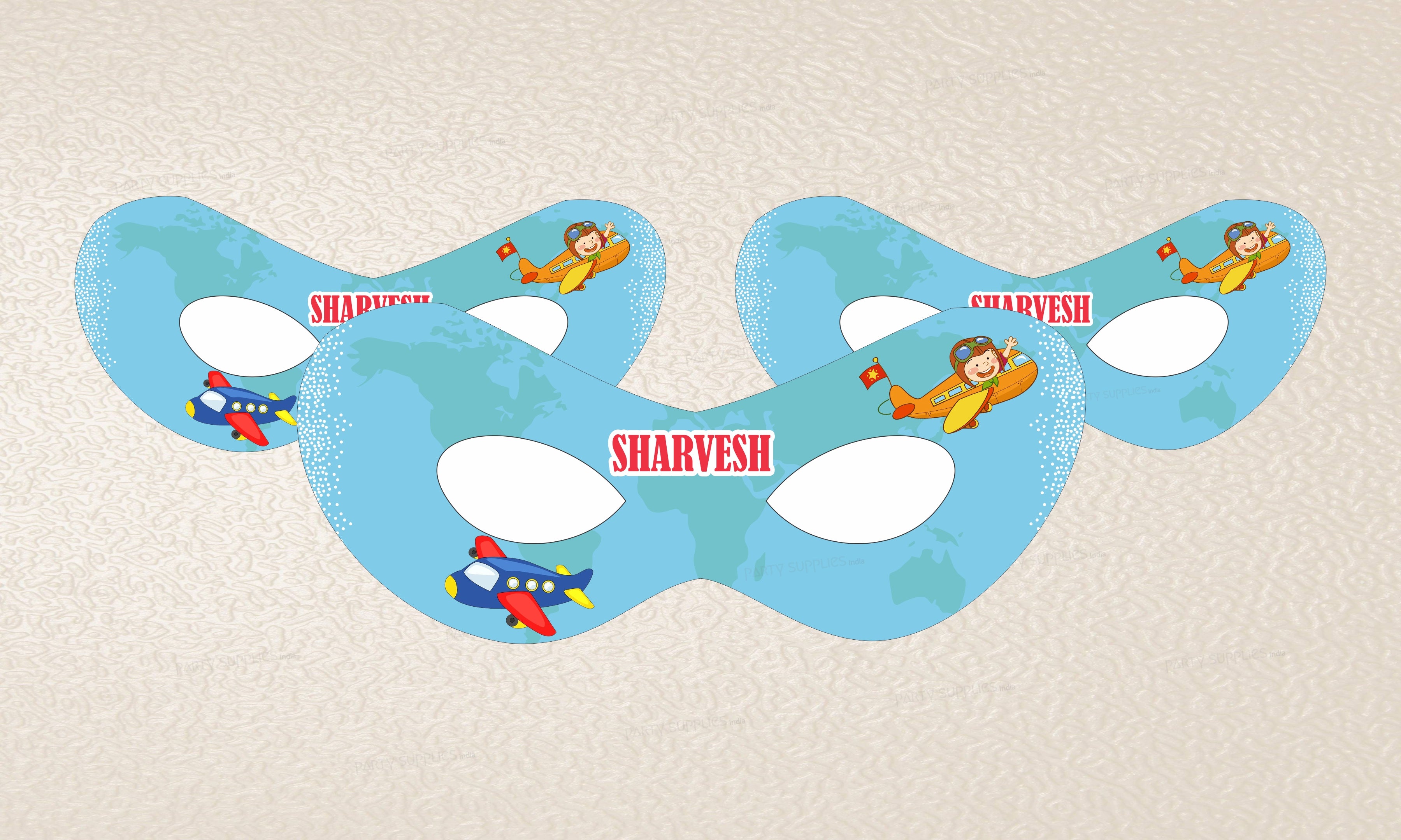 Aeroplane Theme Customized Eye Mask