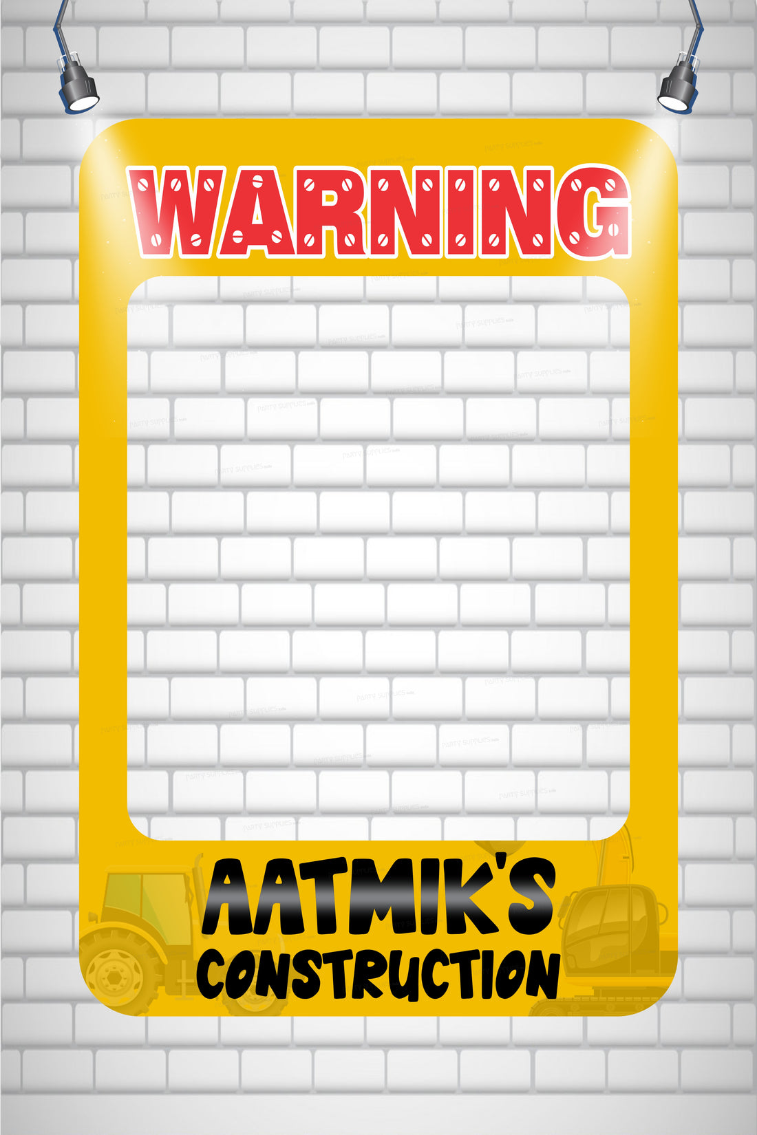 Construction Theme Customized Photobooth