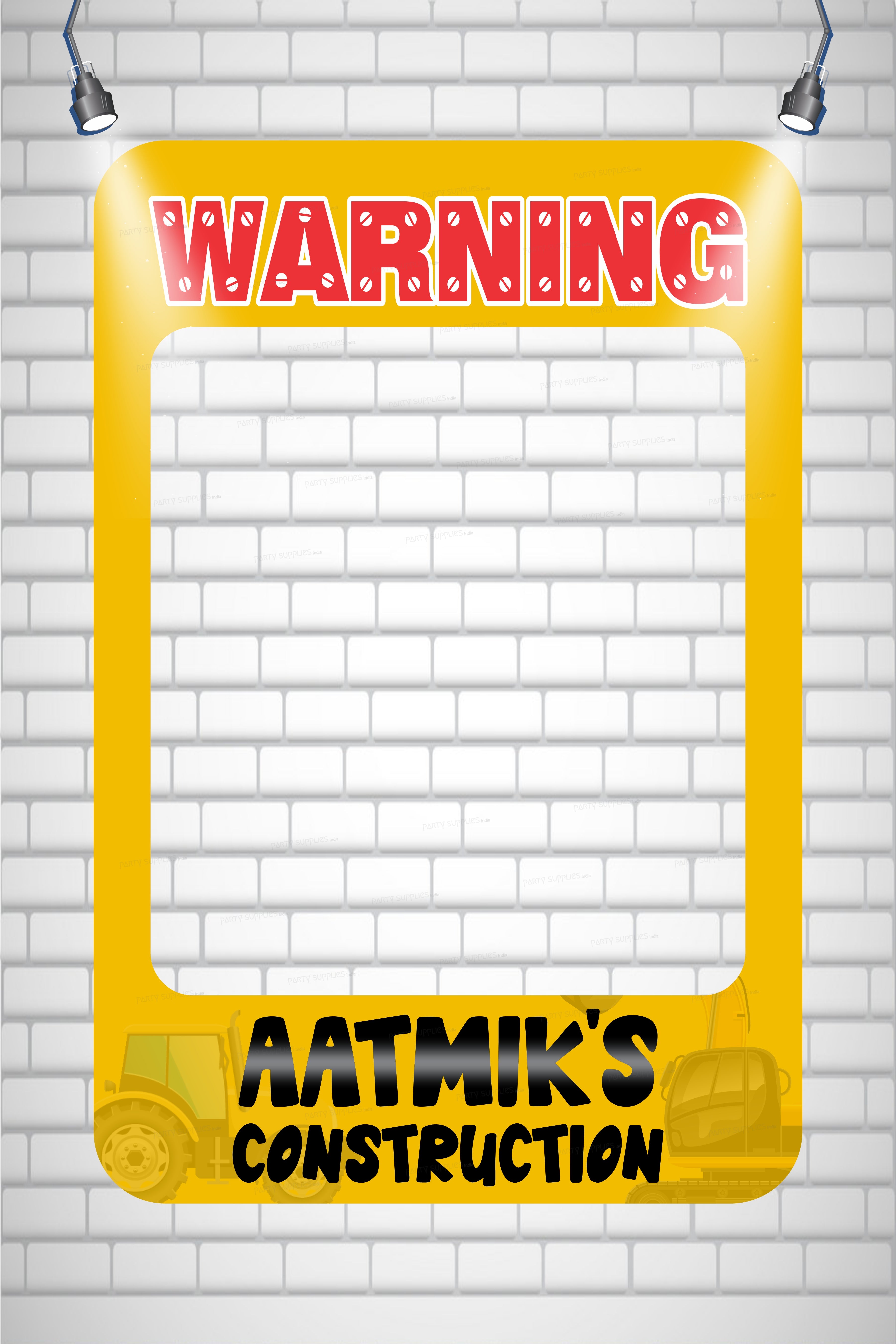 Construction Theme Customized Photobooth