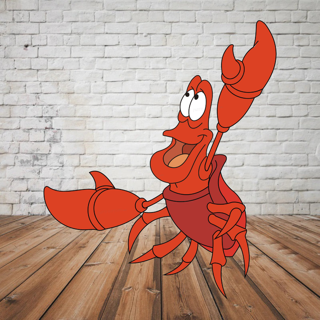 Mermaid Theme Red Insect Cutout