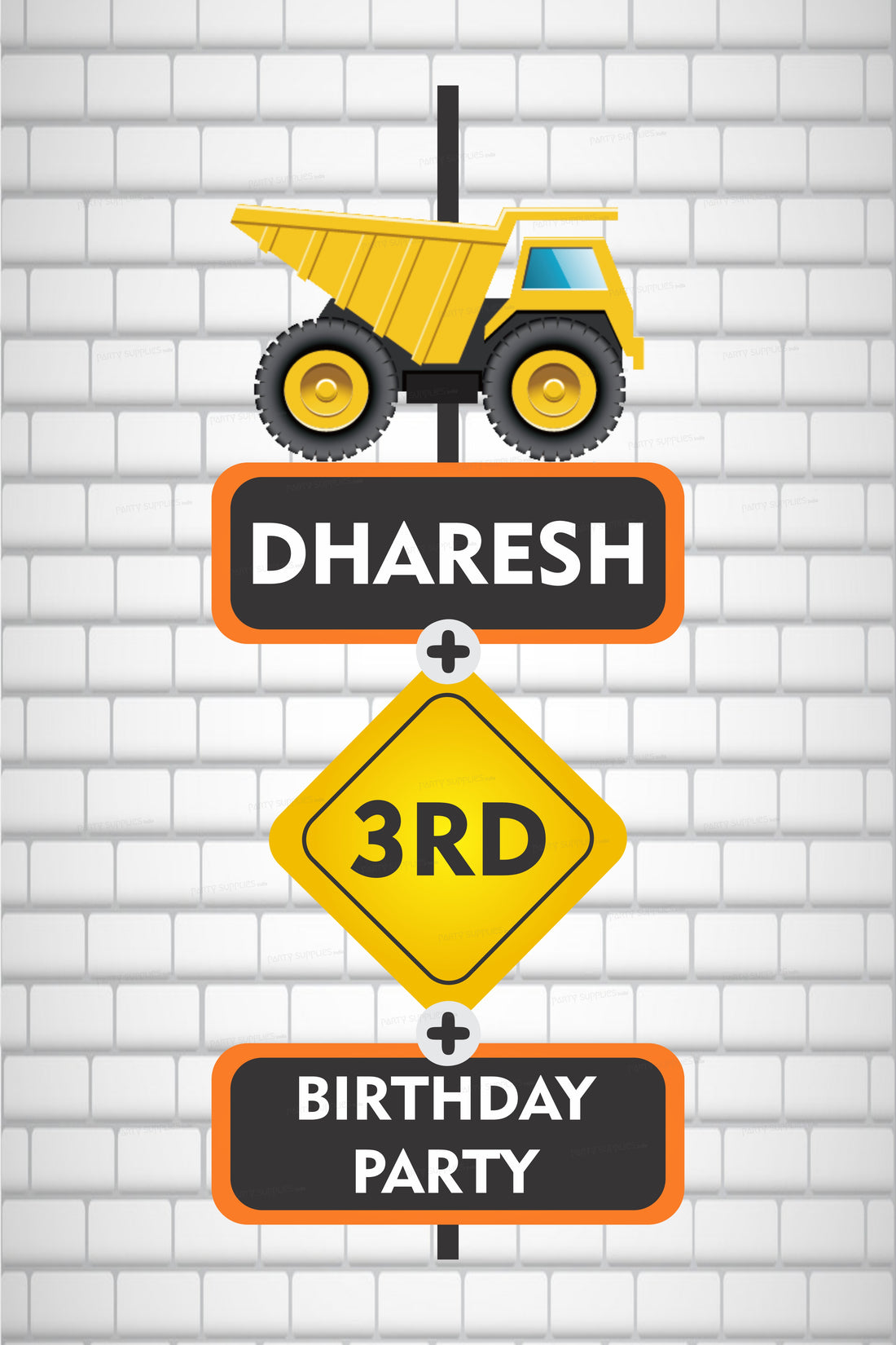 Construction Theme Customized Door Poster