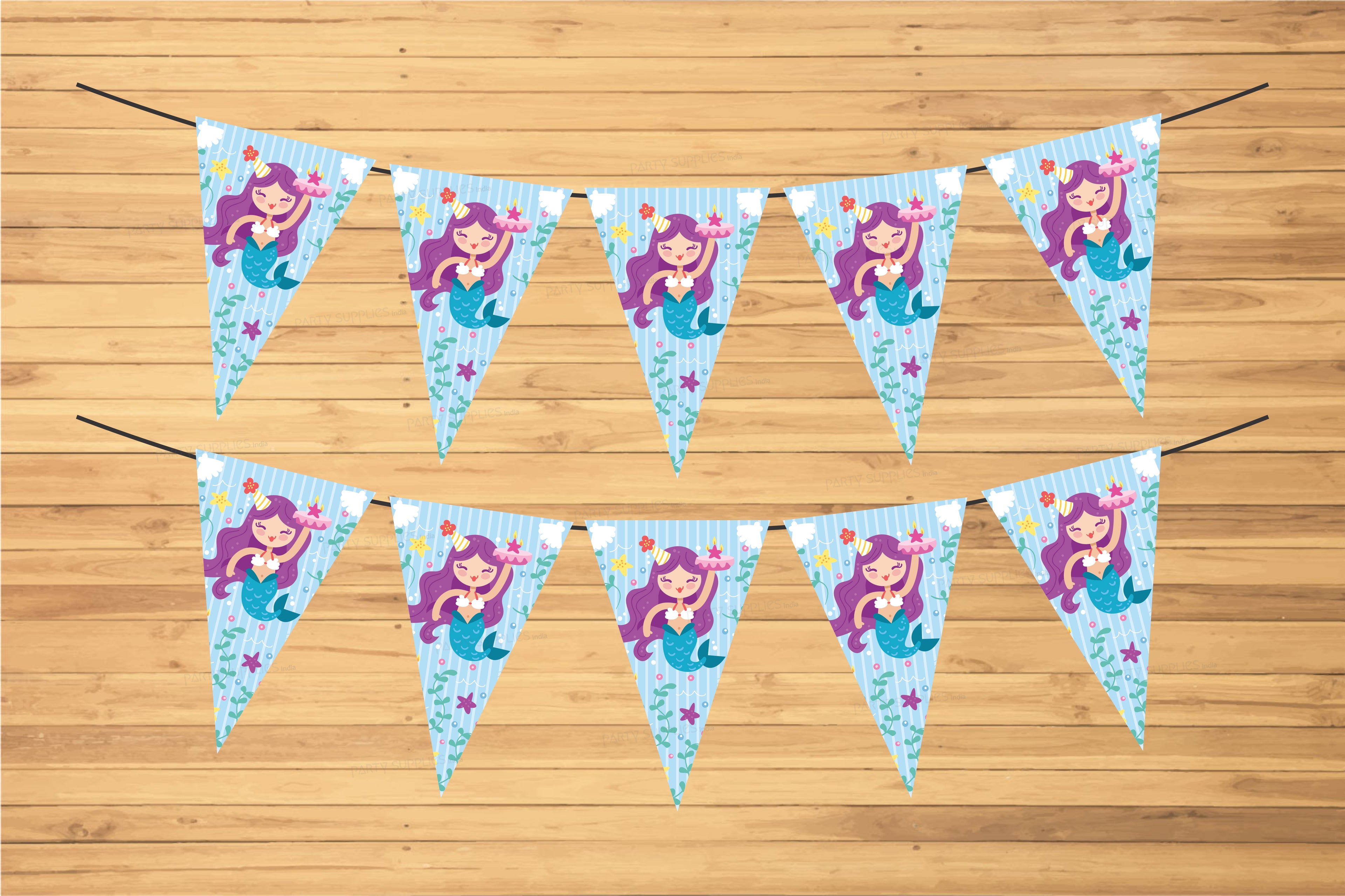 Mermaid Theme photo Flag Hanging